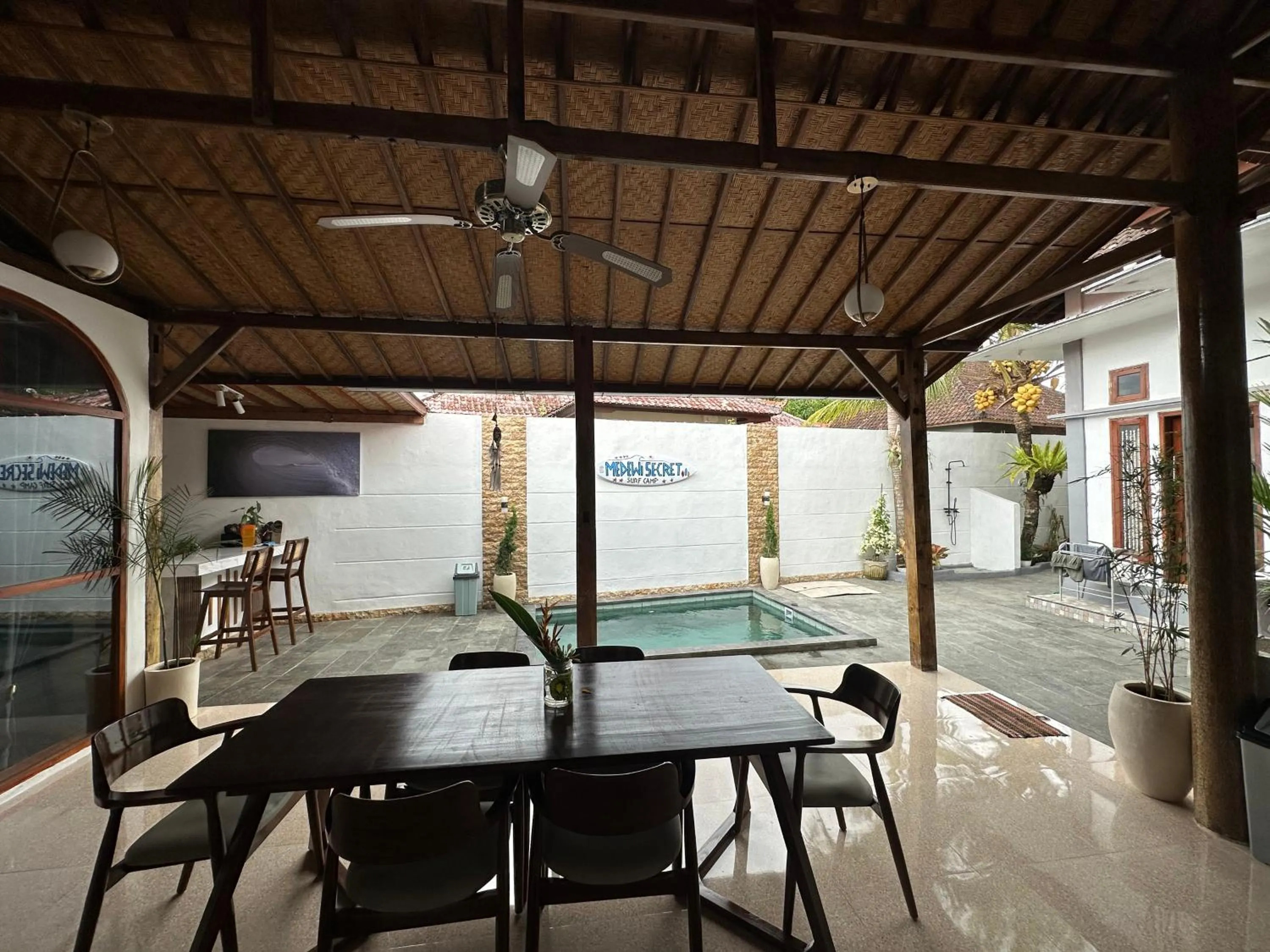 Living room in Medewi Secret SurfCamp