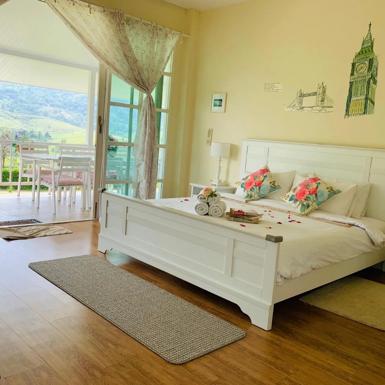 Bed in Misty English Cottage