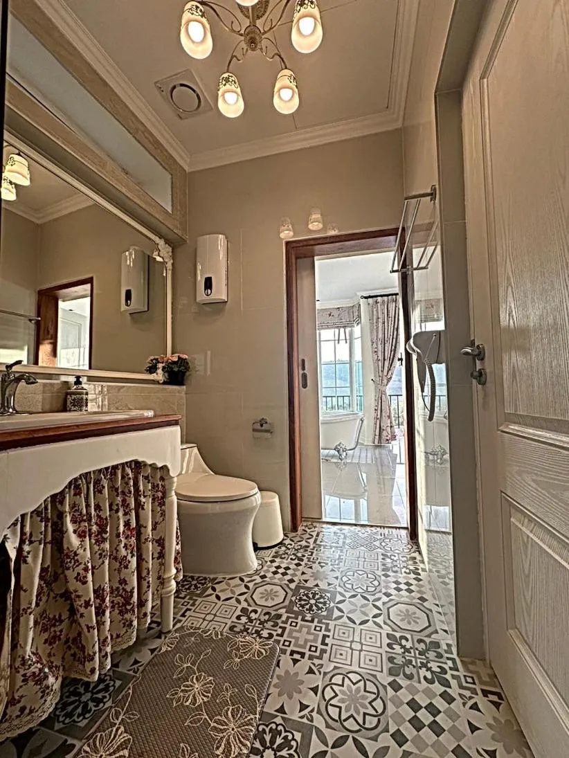 Bathroom in Misty English Cottage