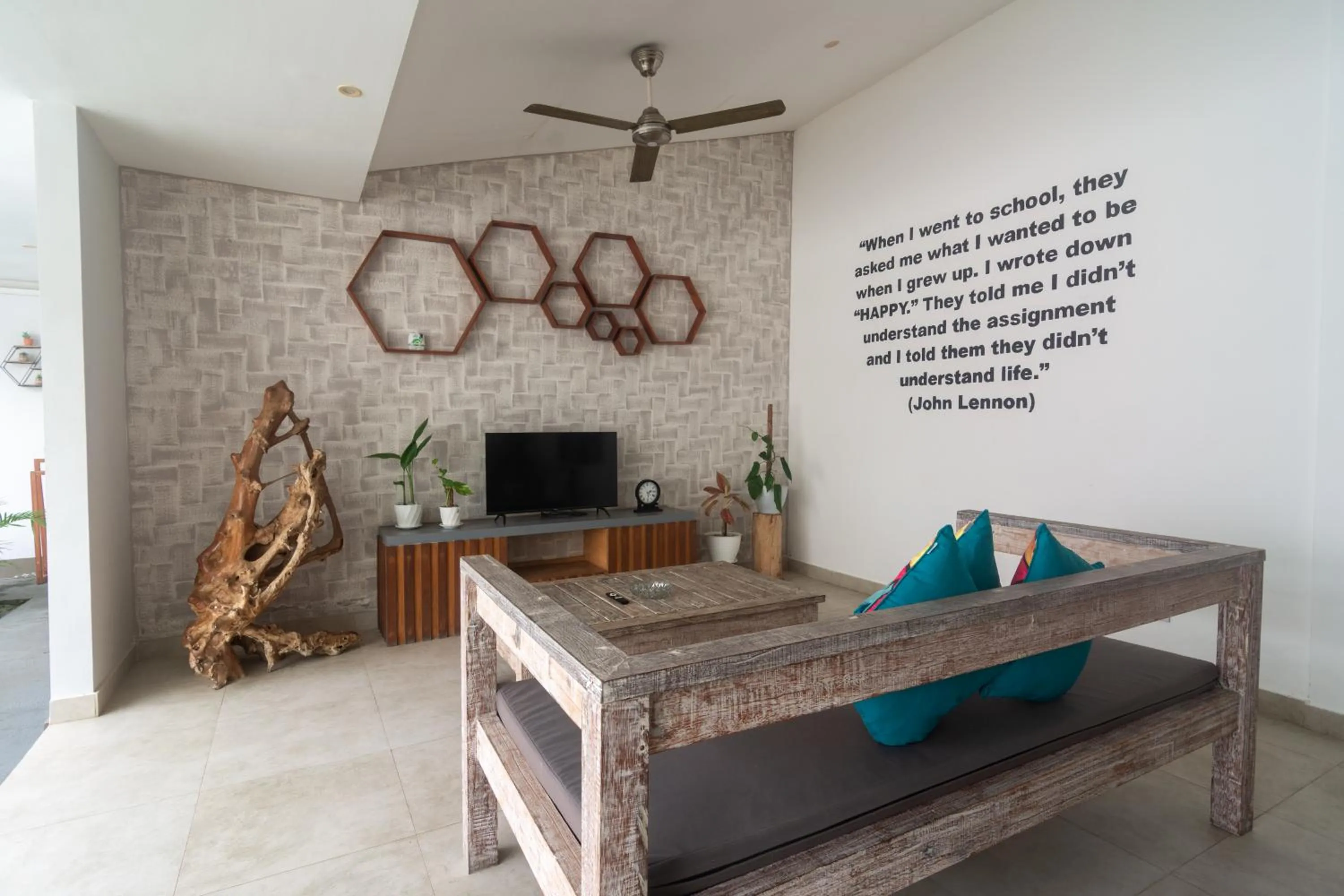 Living room in Gili Khayangan Villas