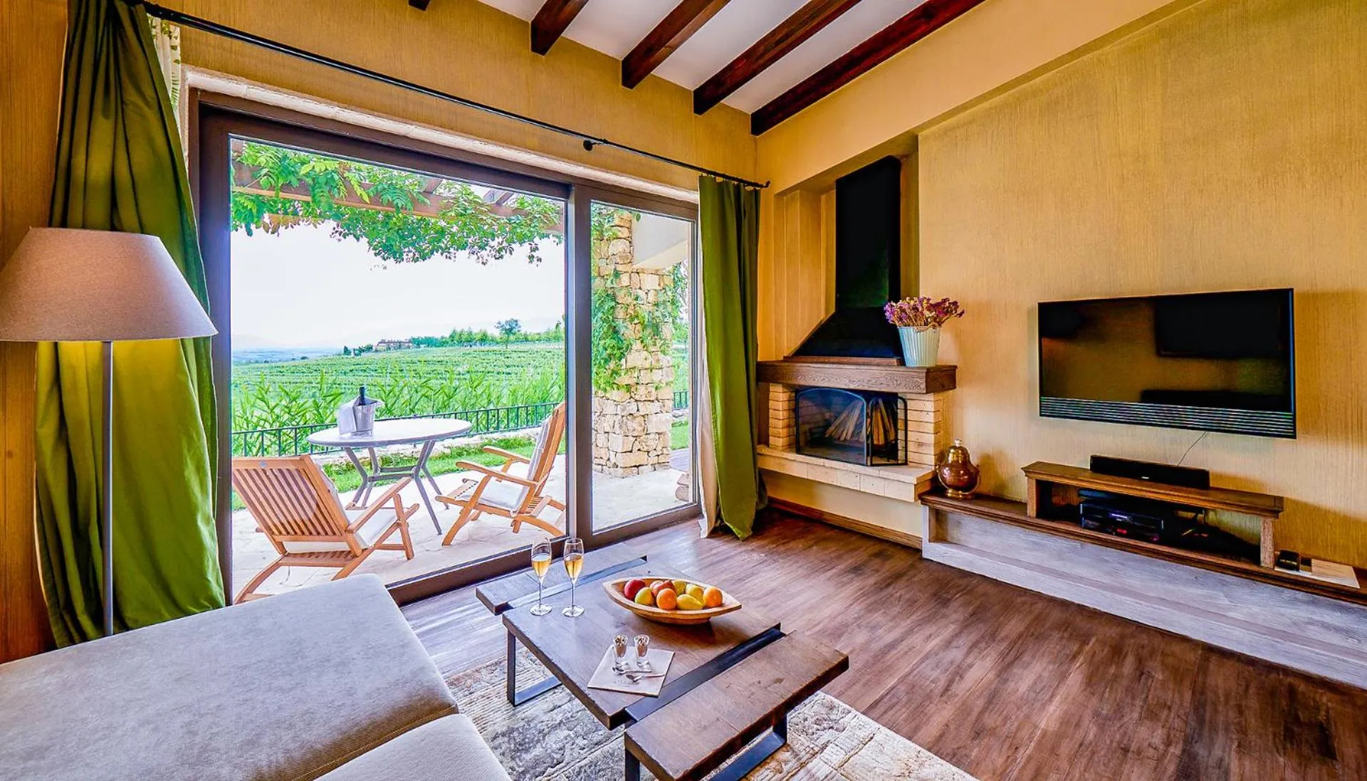 Living room in Zornitza Family Estate Relais & Chateaux