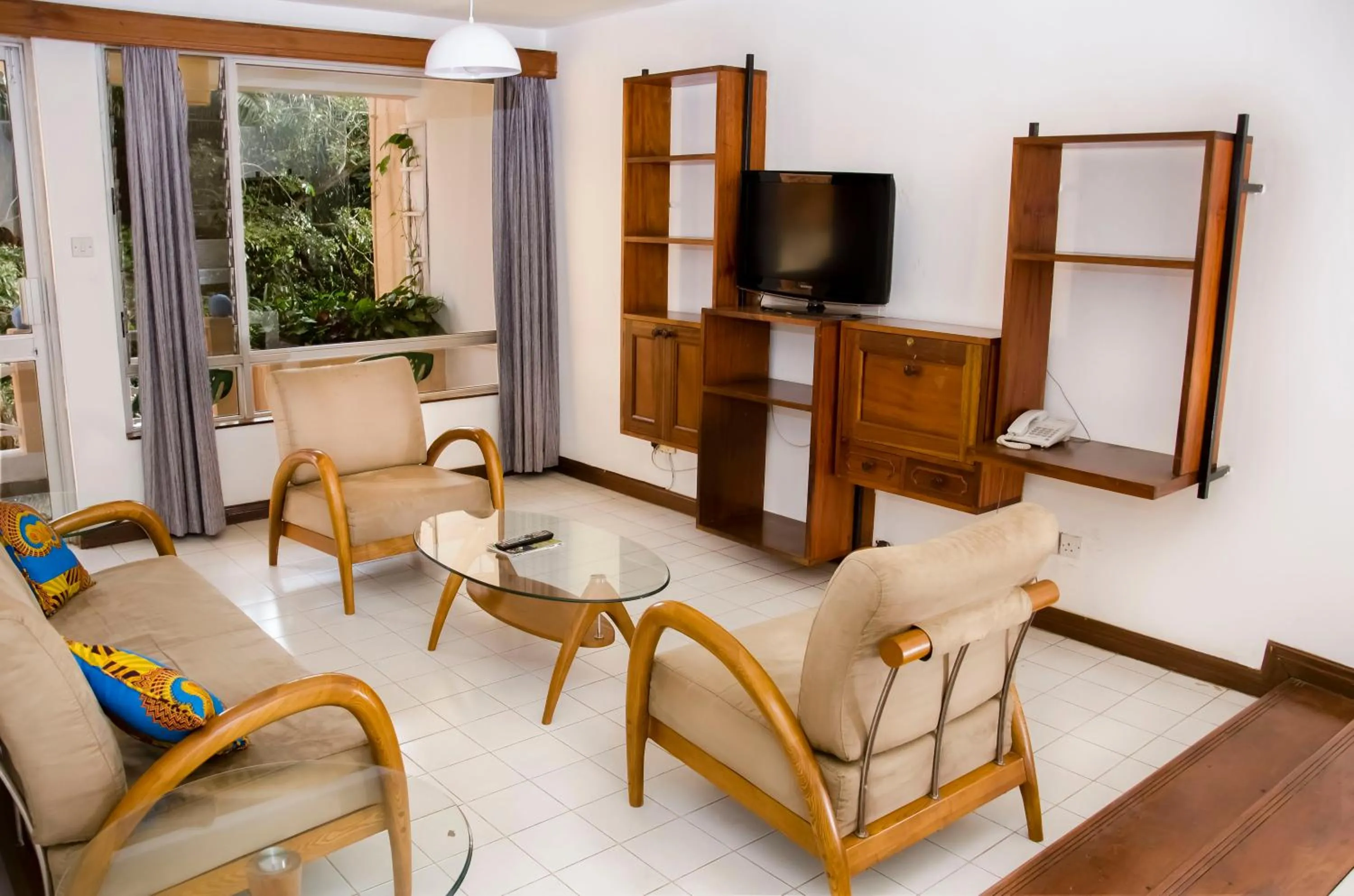 Living room in Golf Course Apartments