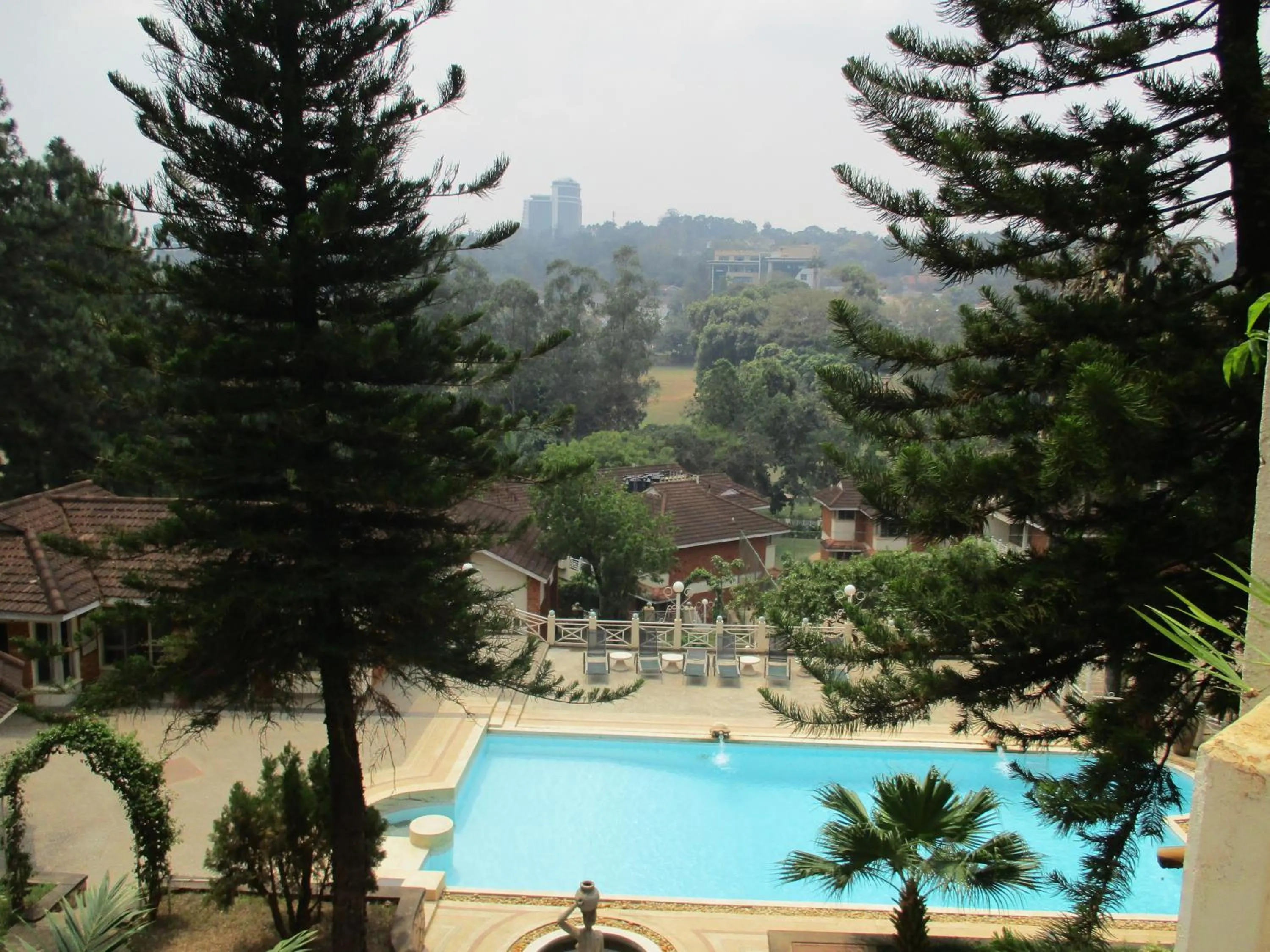 Pool view in Golf Course Apartments