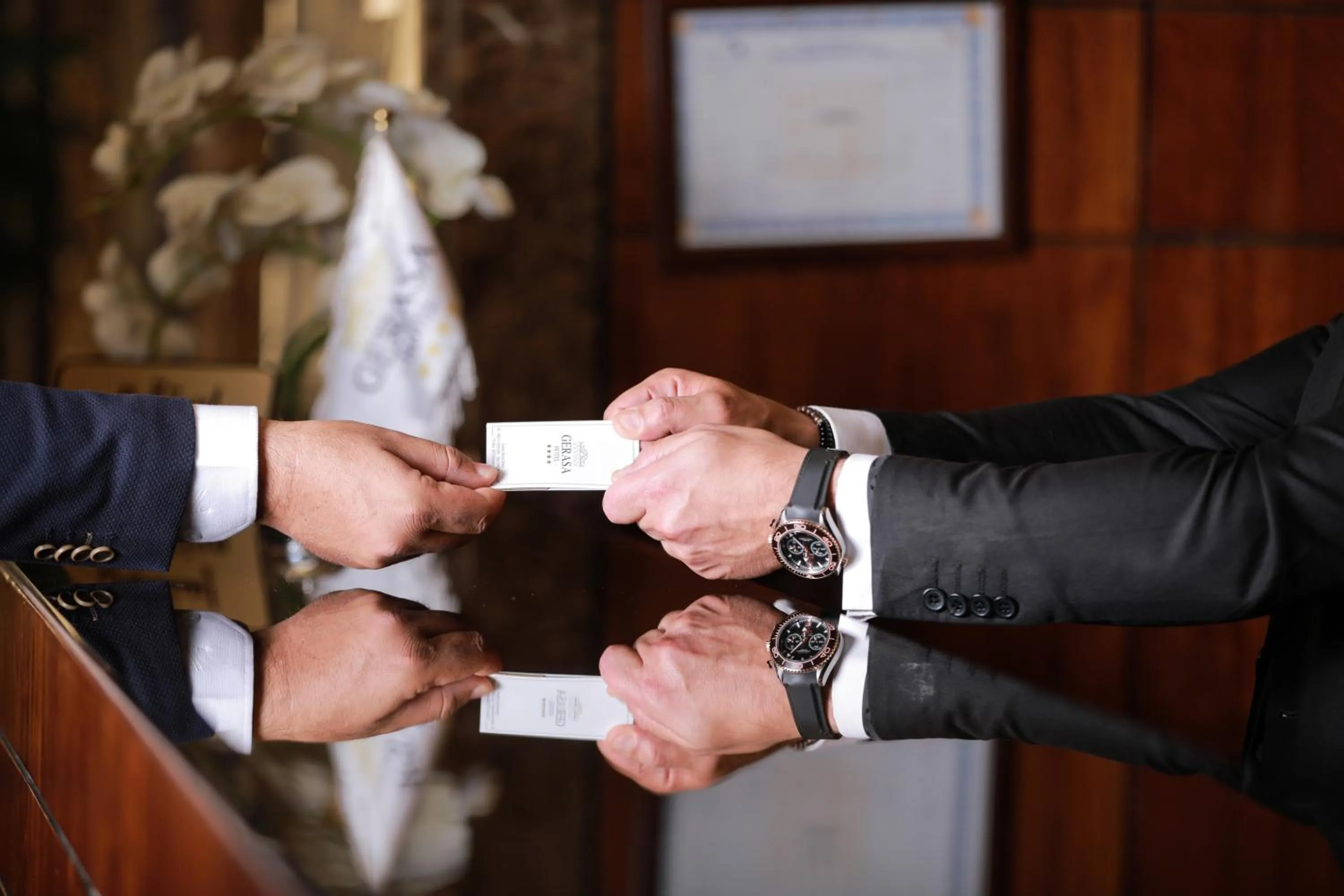 Lobby or reception in Gerasa Hotel