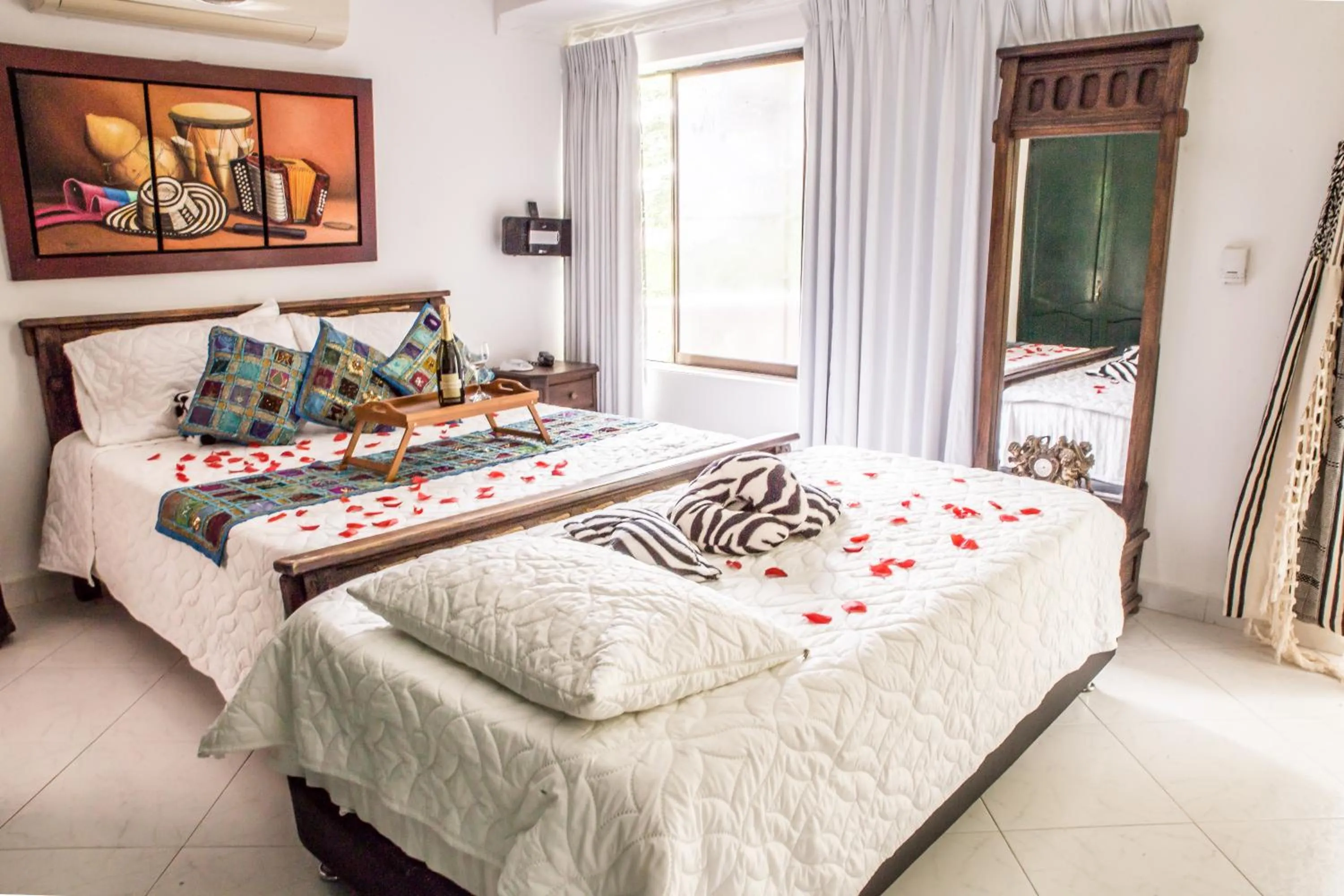 Bed in Eco Hotel Villa Martha