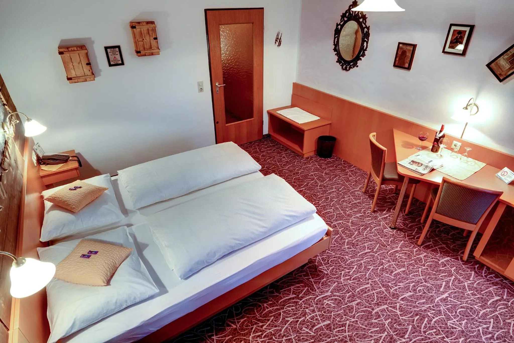 Bed in Hotel zum Zauberkabinett