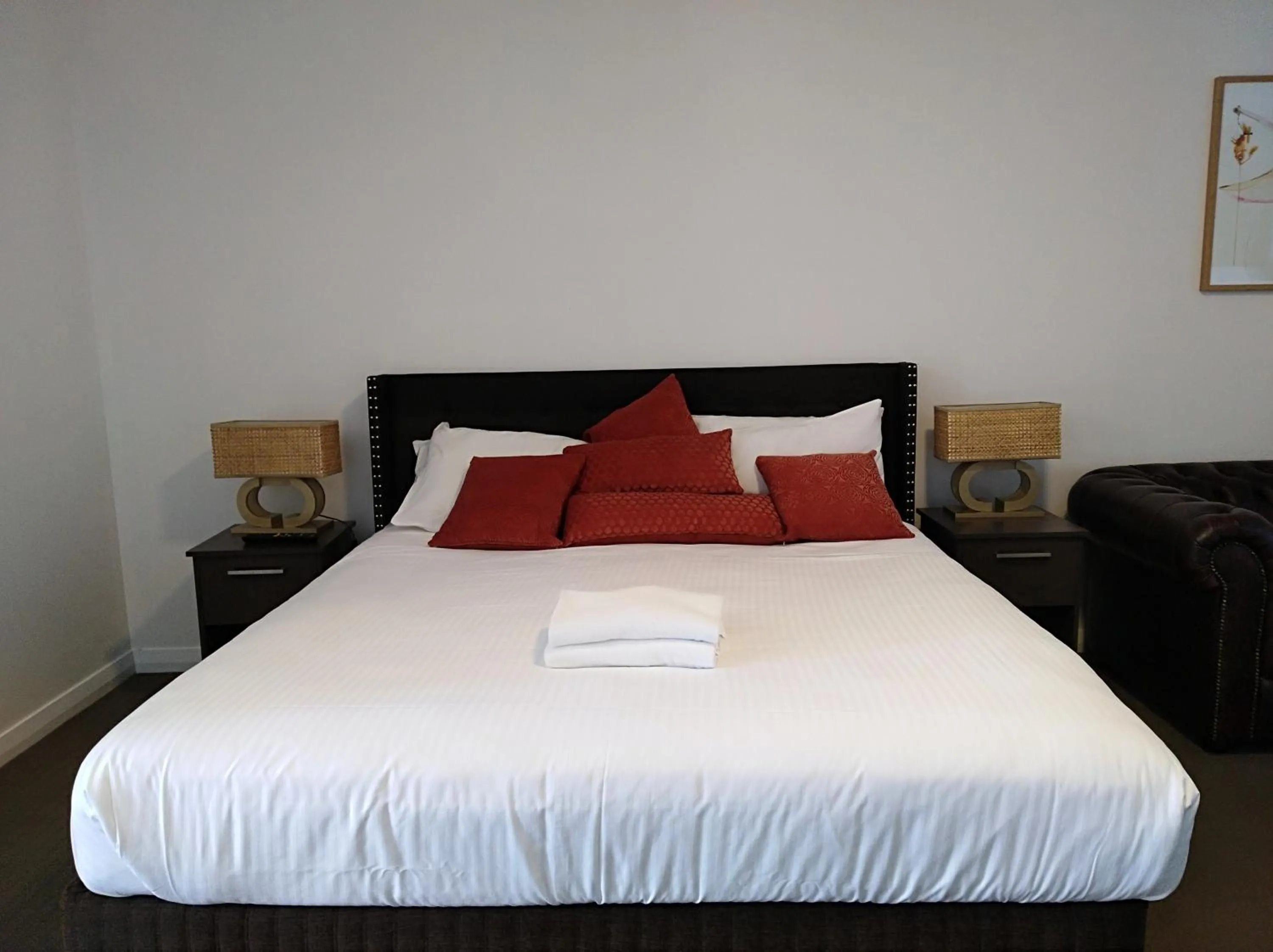 Bed in Robe Marina Accommodation