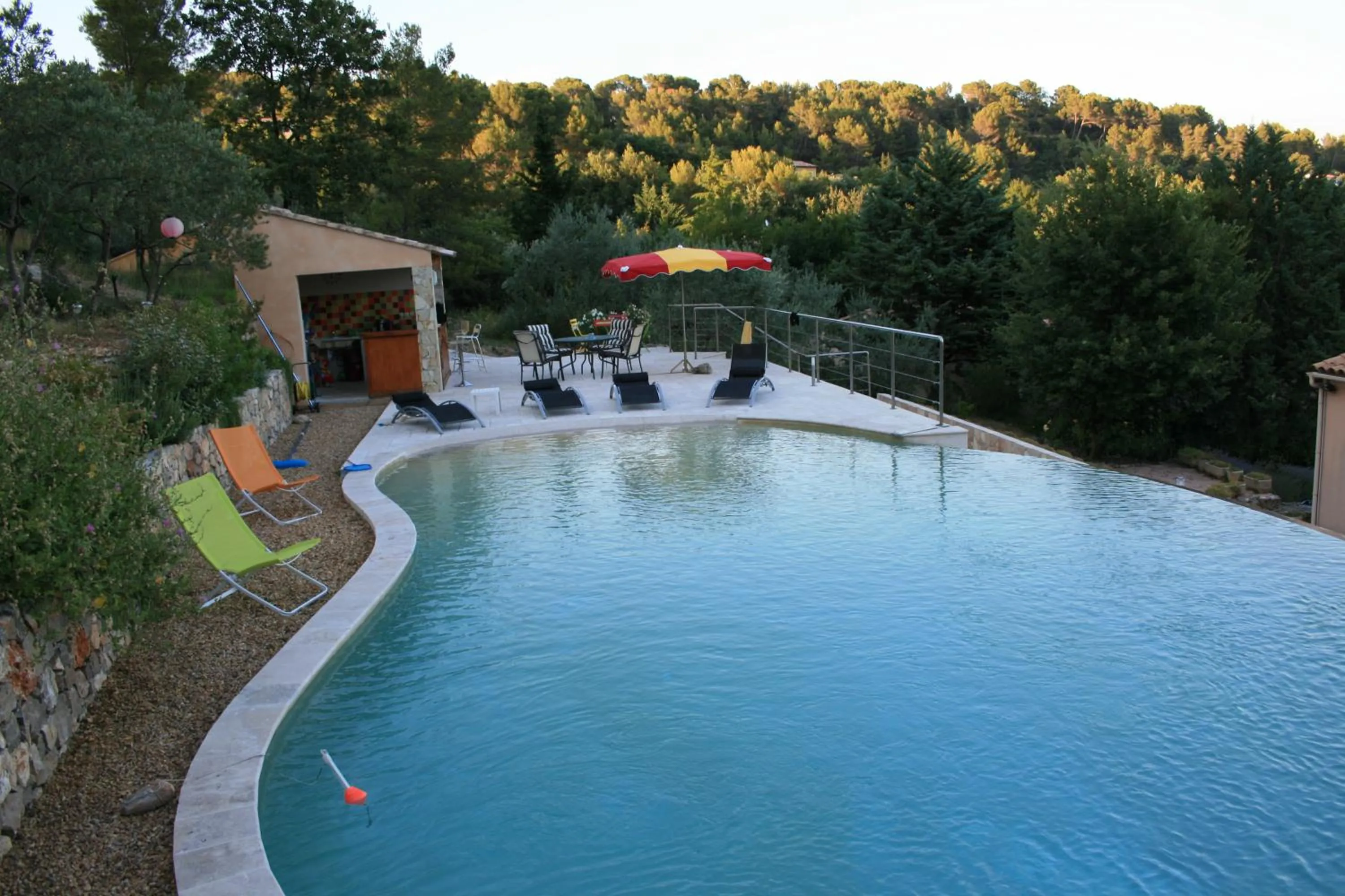 Pool view in La roque
