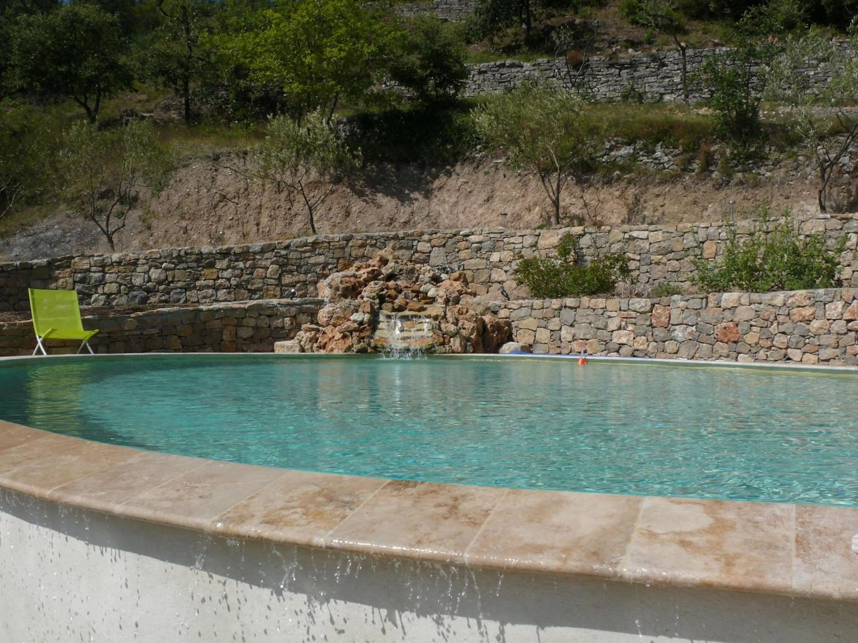 Pool view in La roque