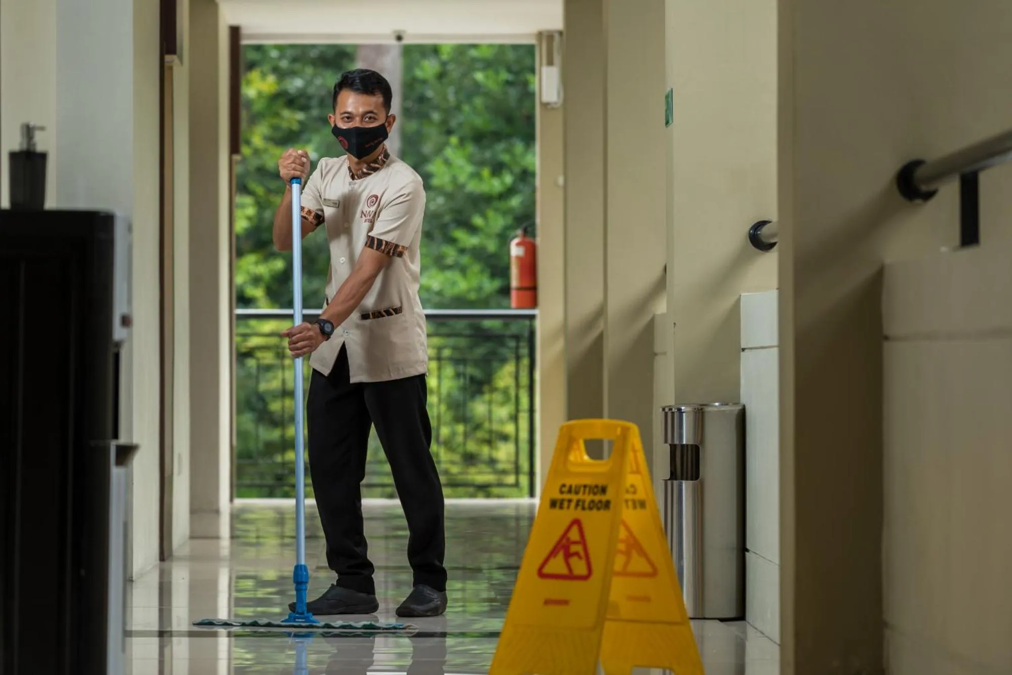Staff in Nava Hotel Tawangmangu