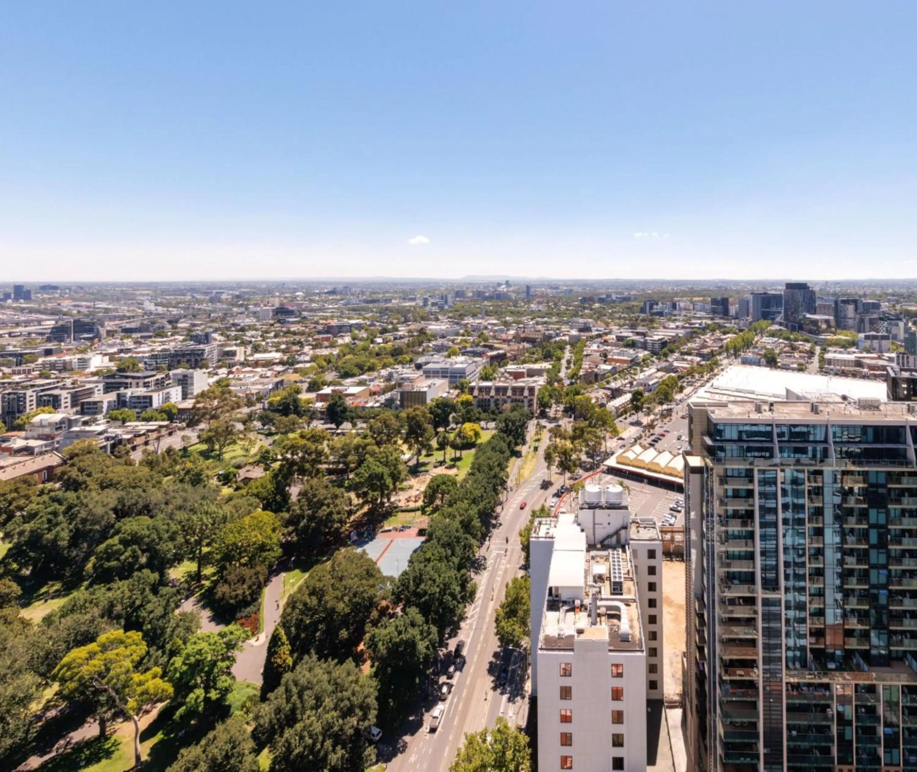 City view in Avani Melbourne Jazz Corner Residences
