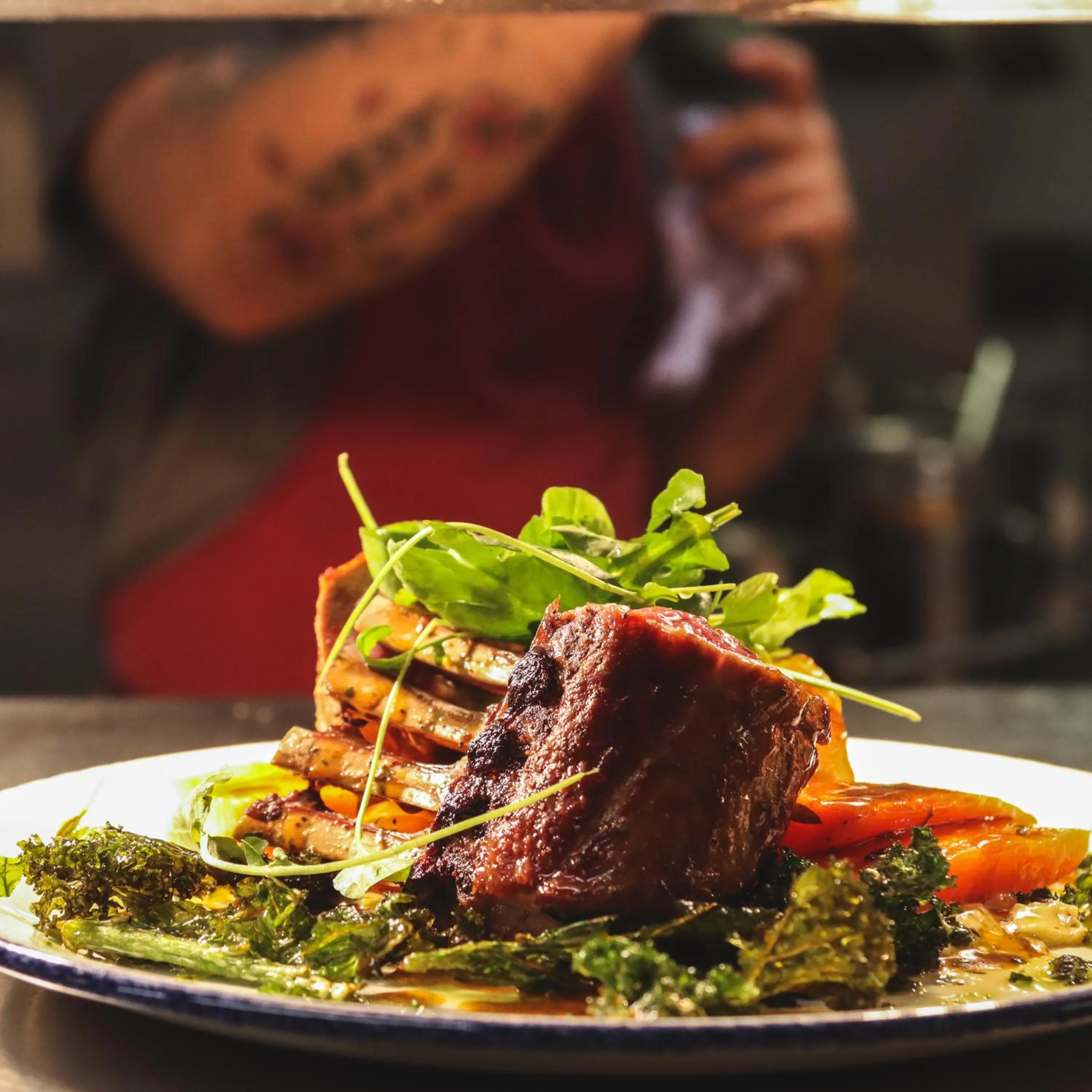 Food and drinks in The Peacock at Barlow