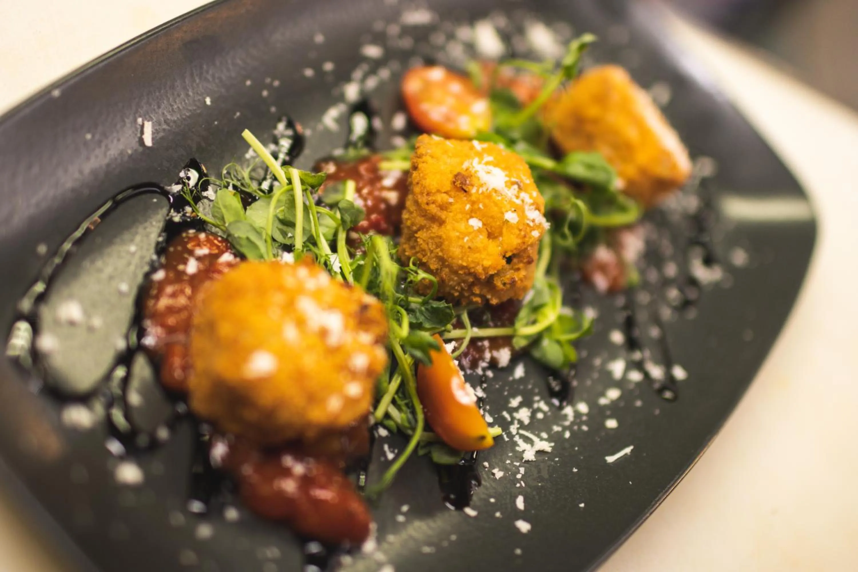 Food and drinks in The Peacock at Barlow