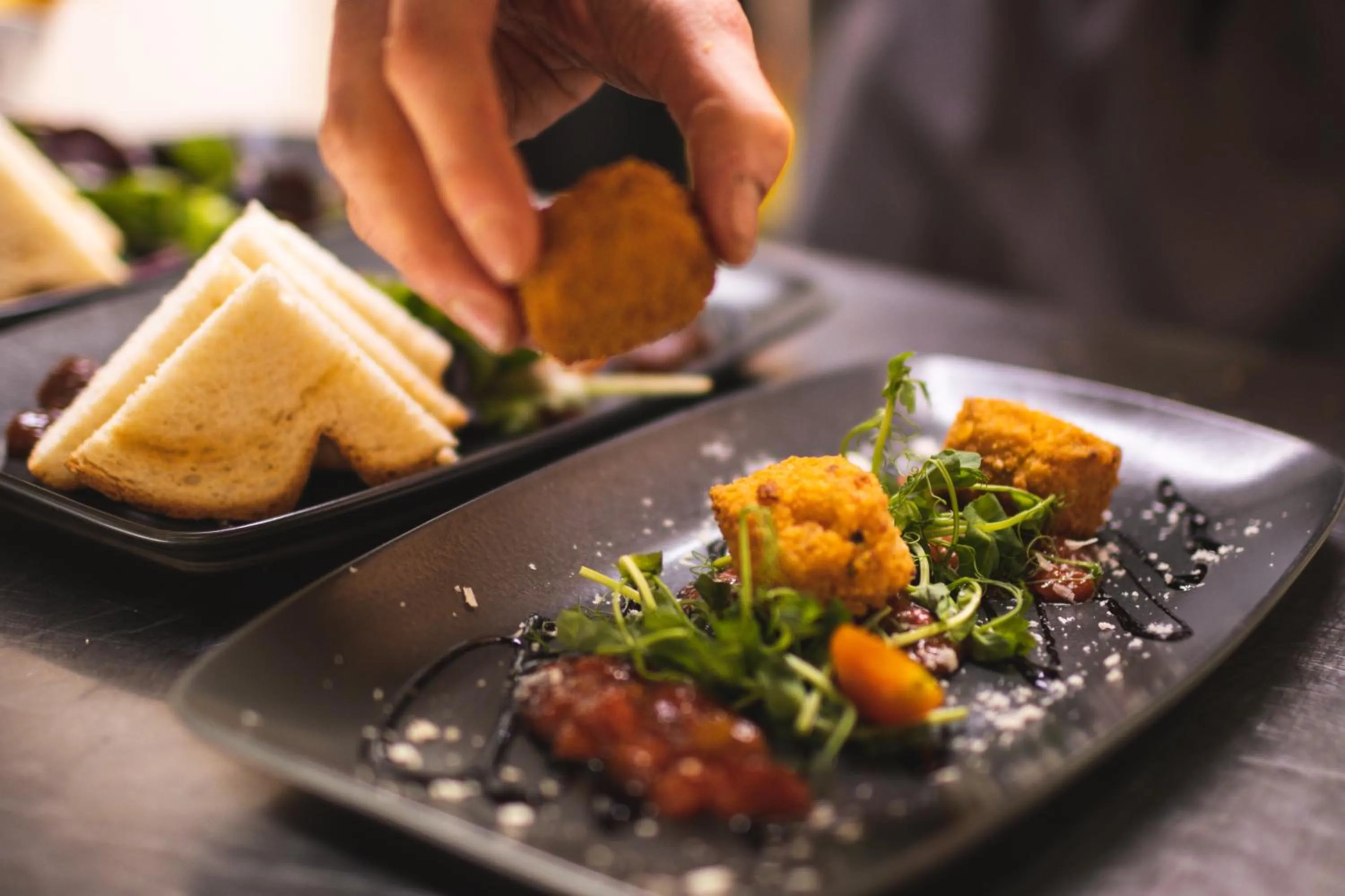 Food and drinks in The Peacock at Barlow