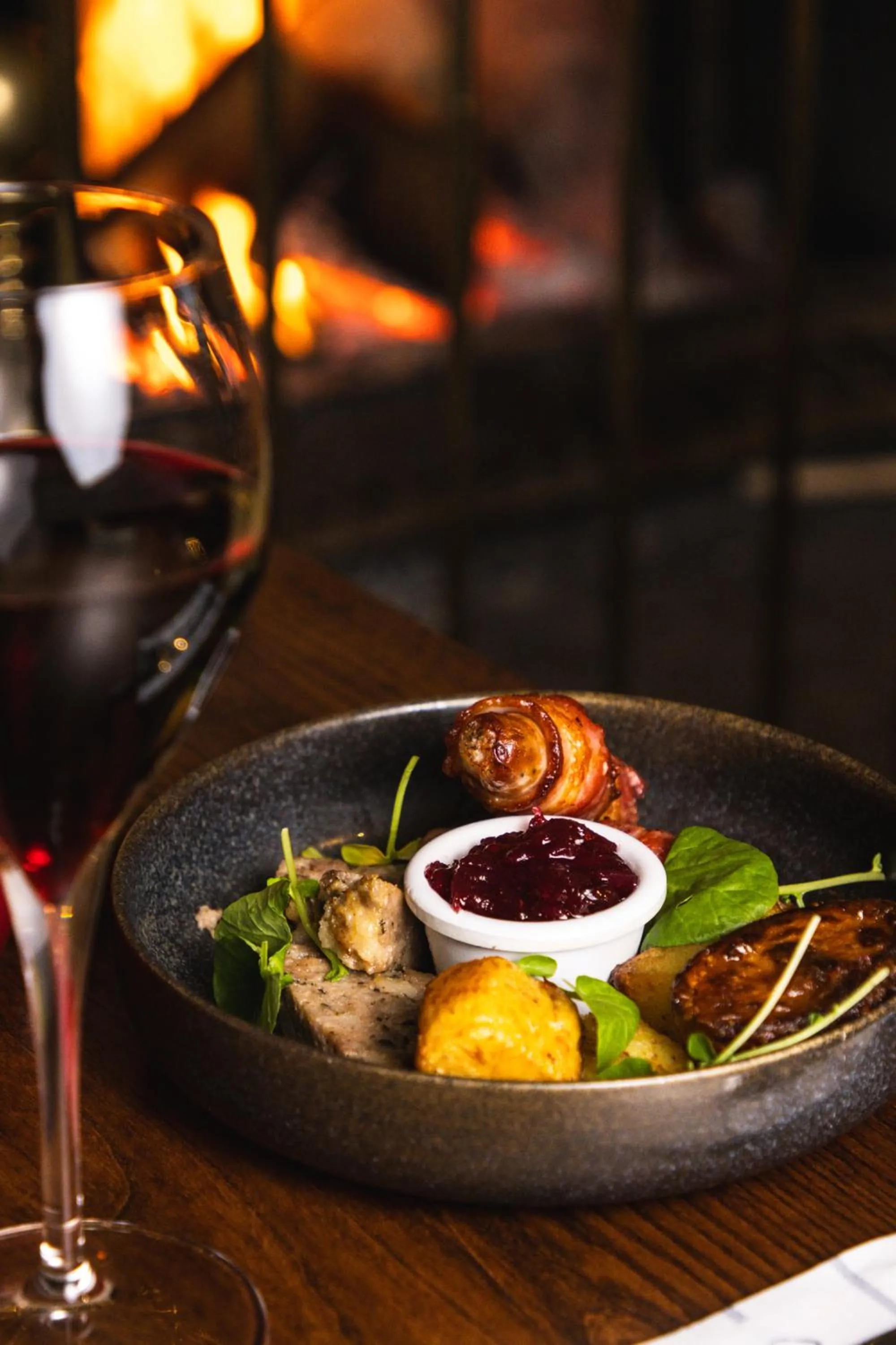 Food and drinks in The Peacock at Barlow