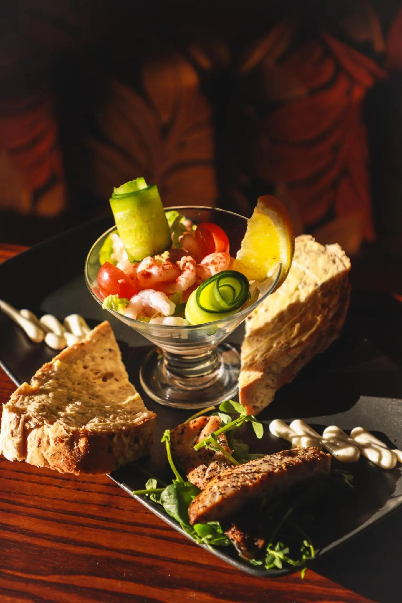 Food and drinks in The Peacock at Barlow