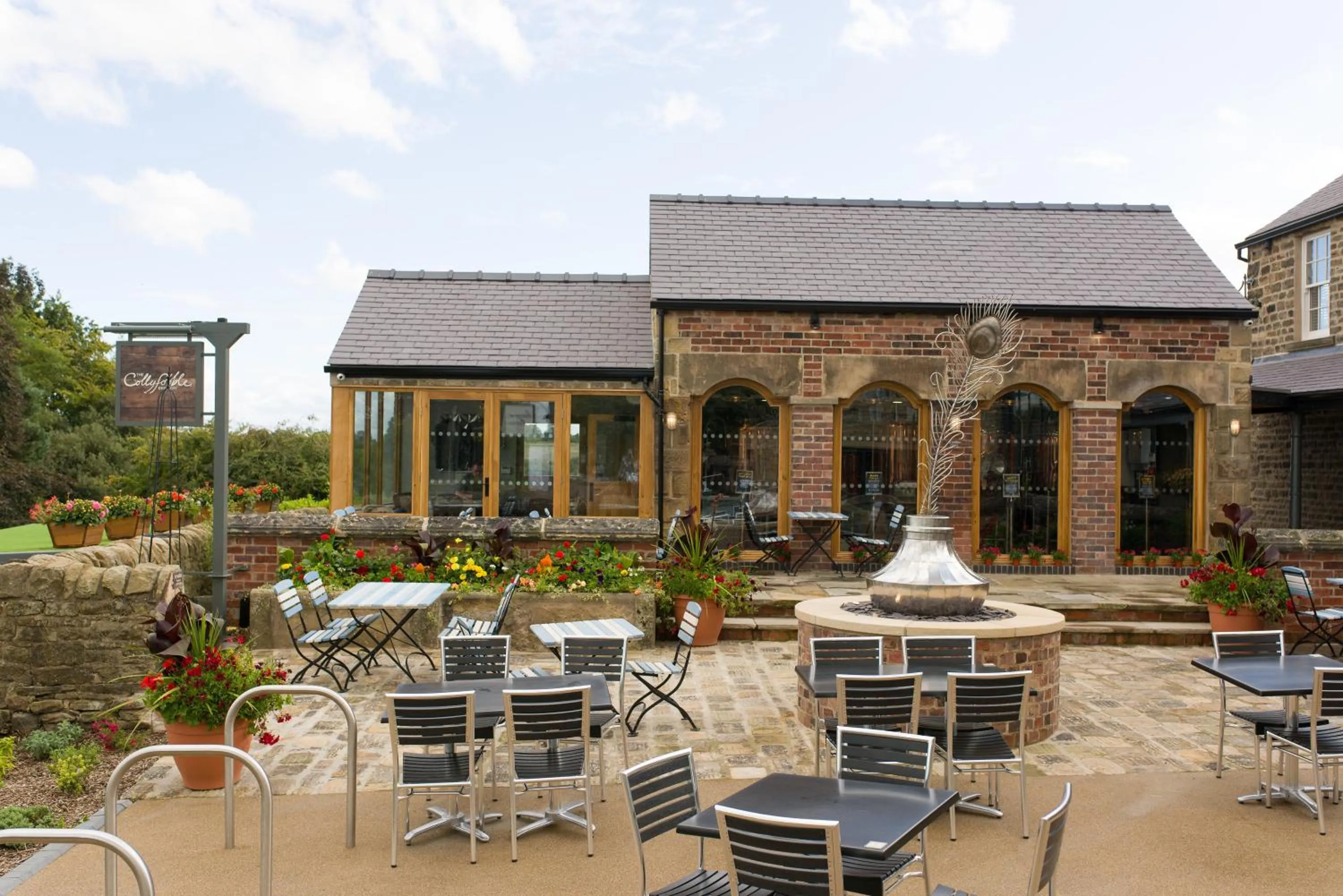 Patio in The Peacock at Barlow