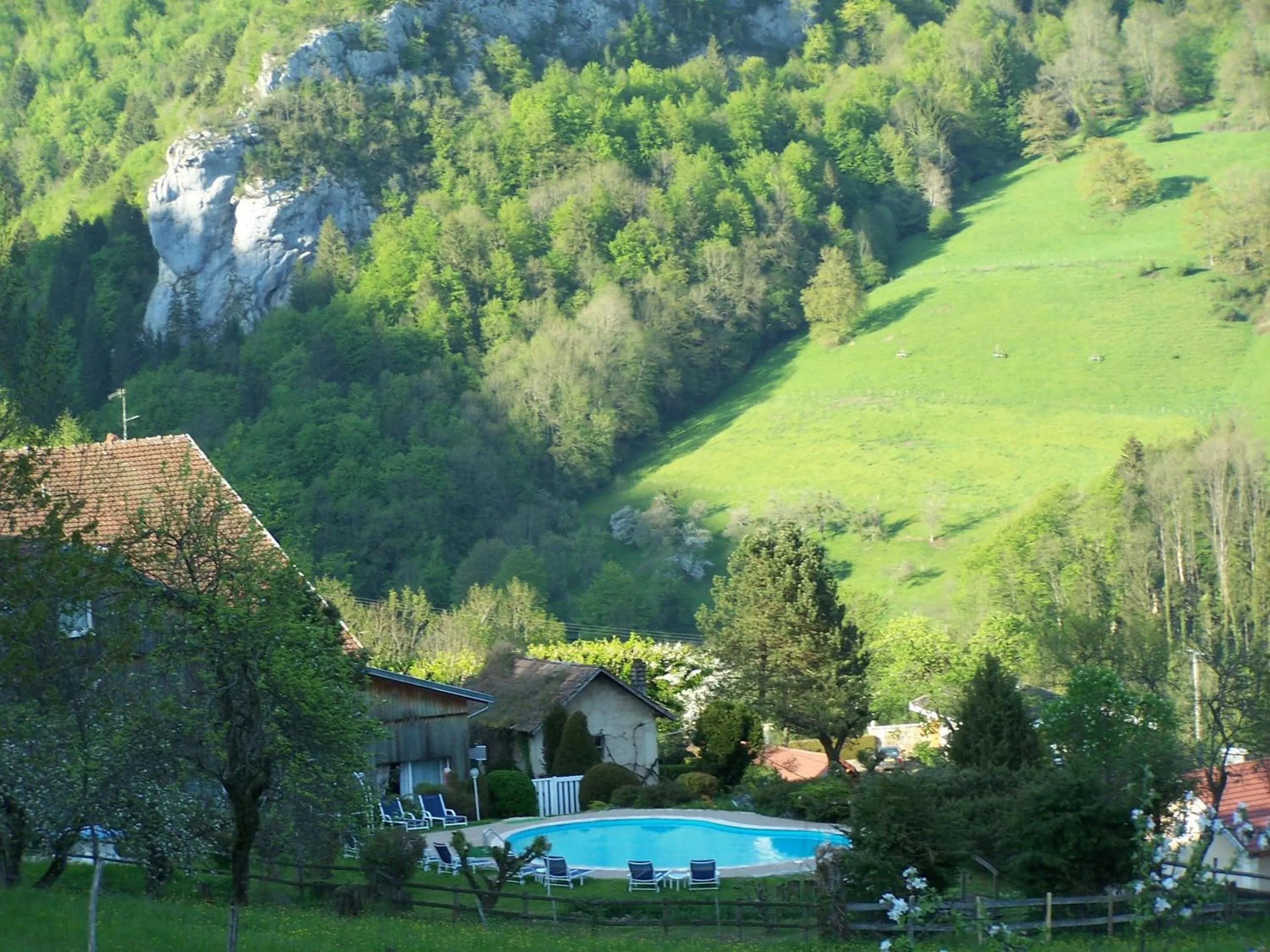 Swimming pool in Hôtel Restaurant Taillard
