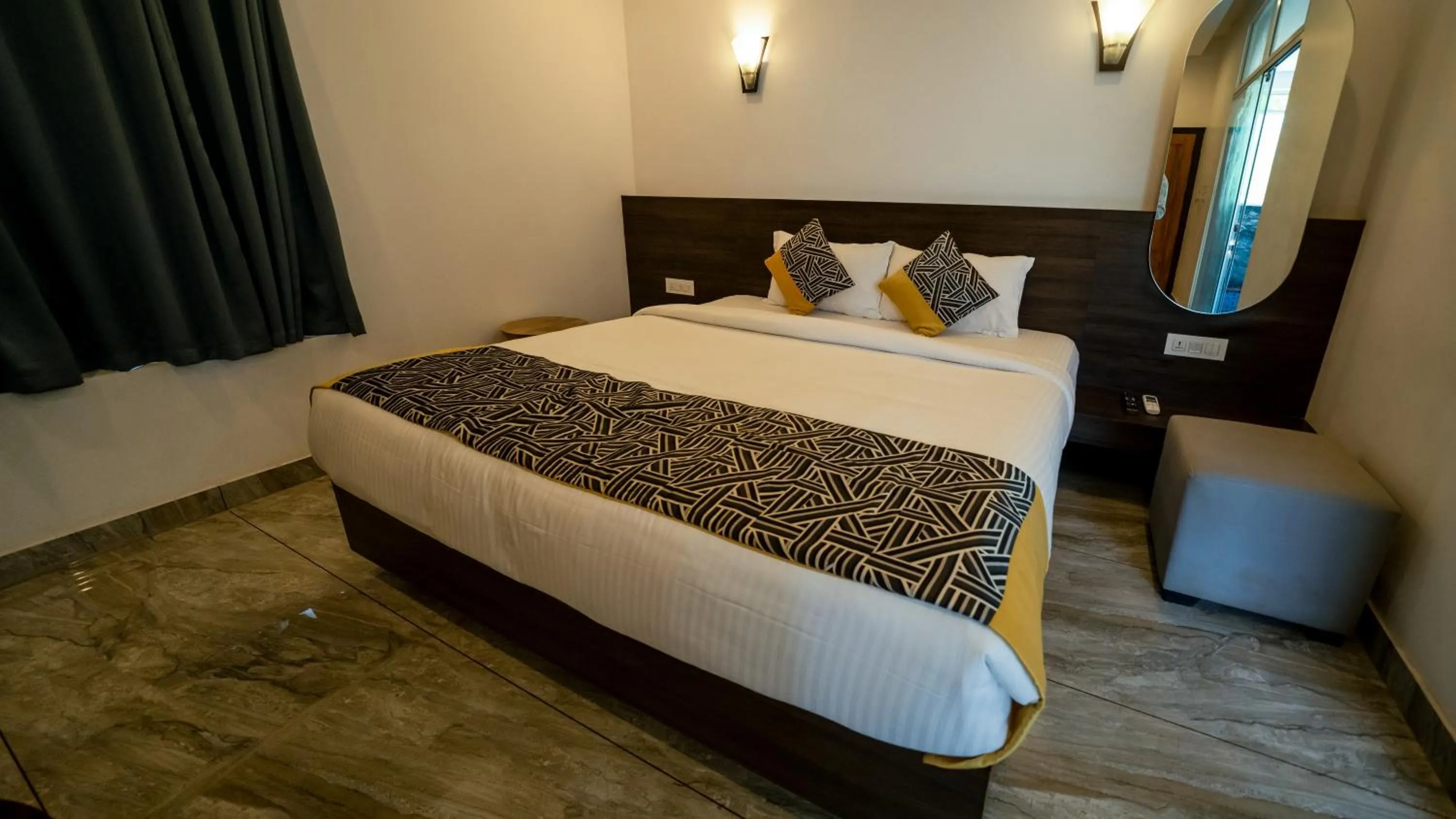 Bed in Vythiri Holiday Resort, Wayanad