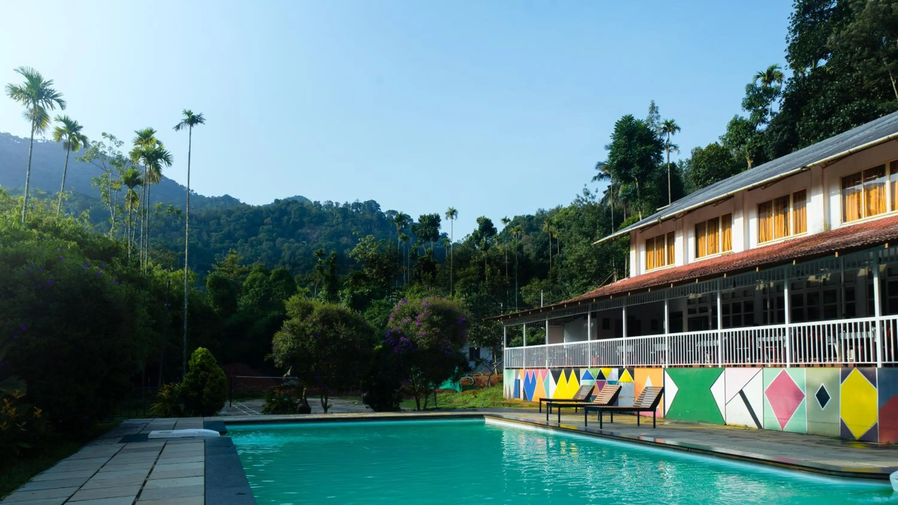 Swimming pool in Vythiri Holiday Resort, Wayanad