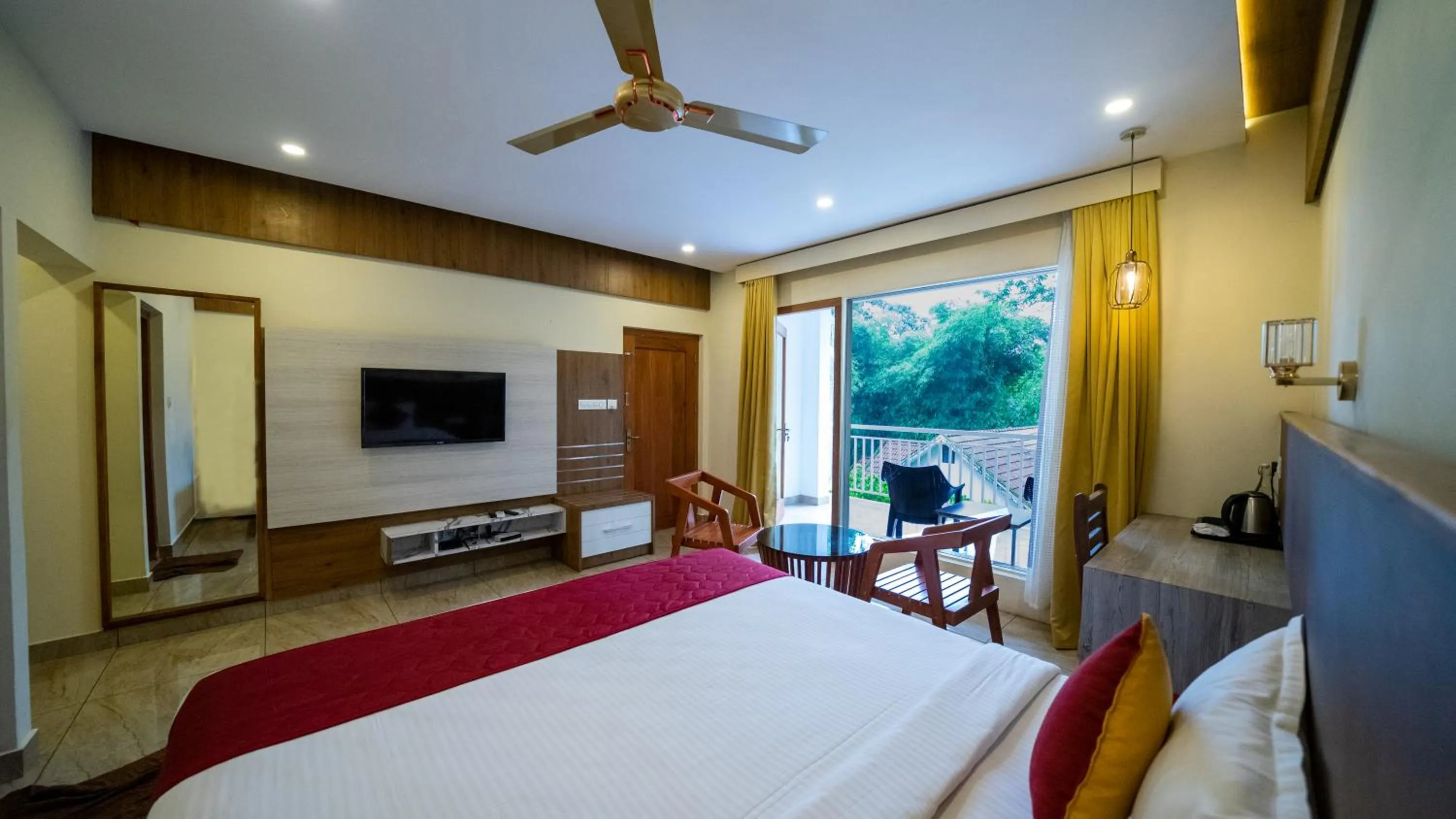 Living room, Bed in Vythiri Holiday Resort, Wayanad