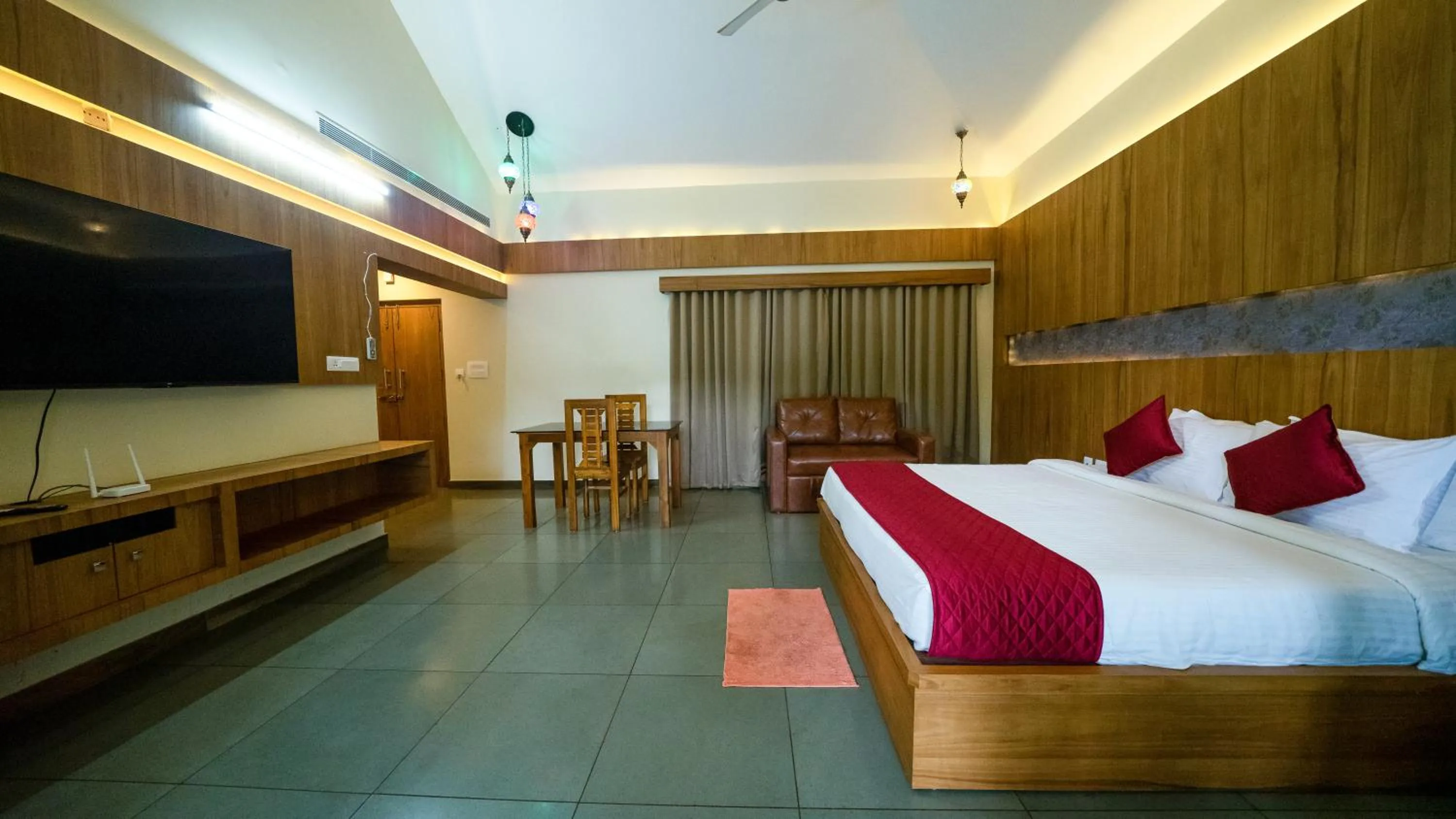 Photo of the whole room, Bed in Vythiri Holiday Resort, Wayanad