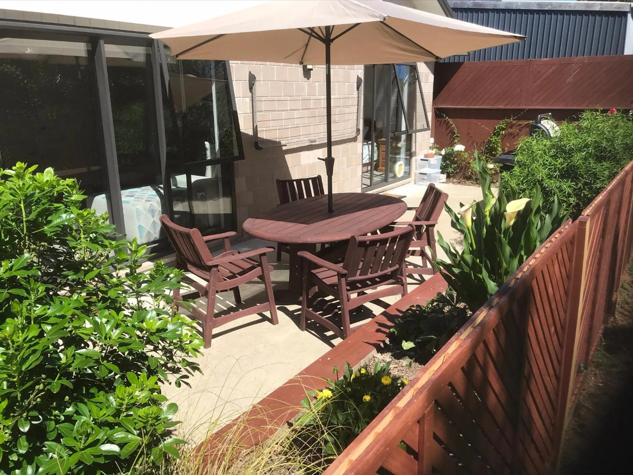 Patio in Baybell Lodge