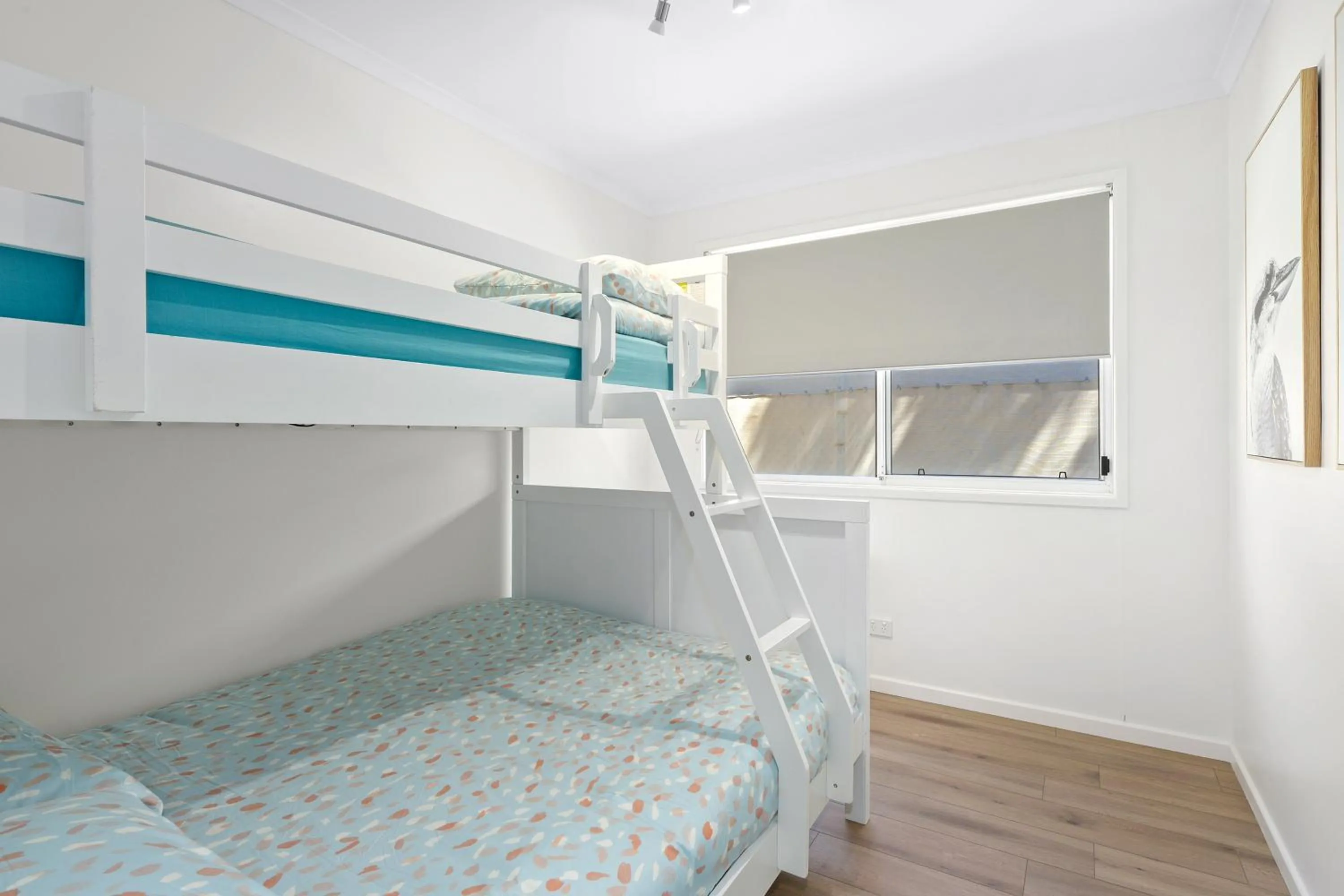 Bed in Flynns Beach Caravan Park