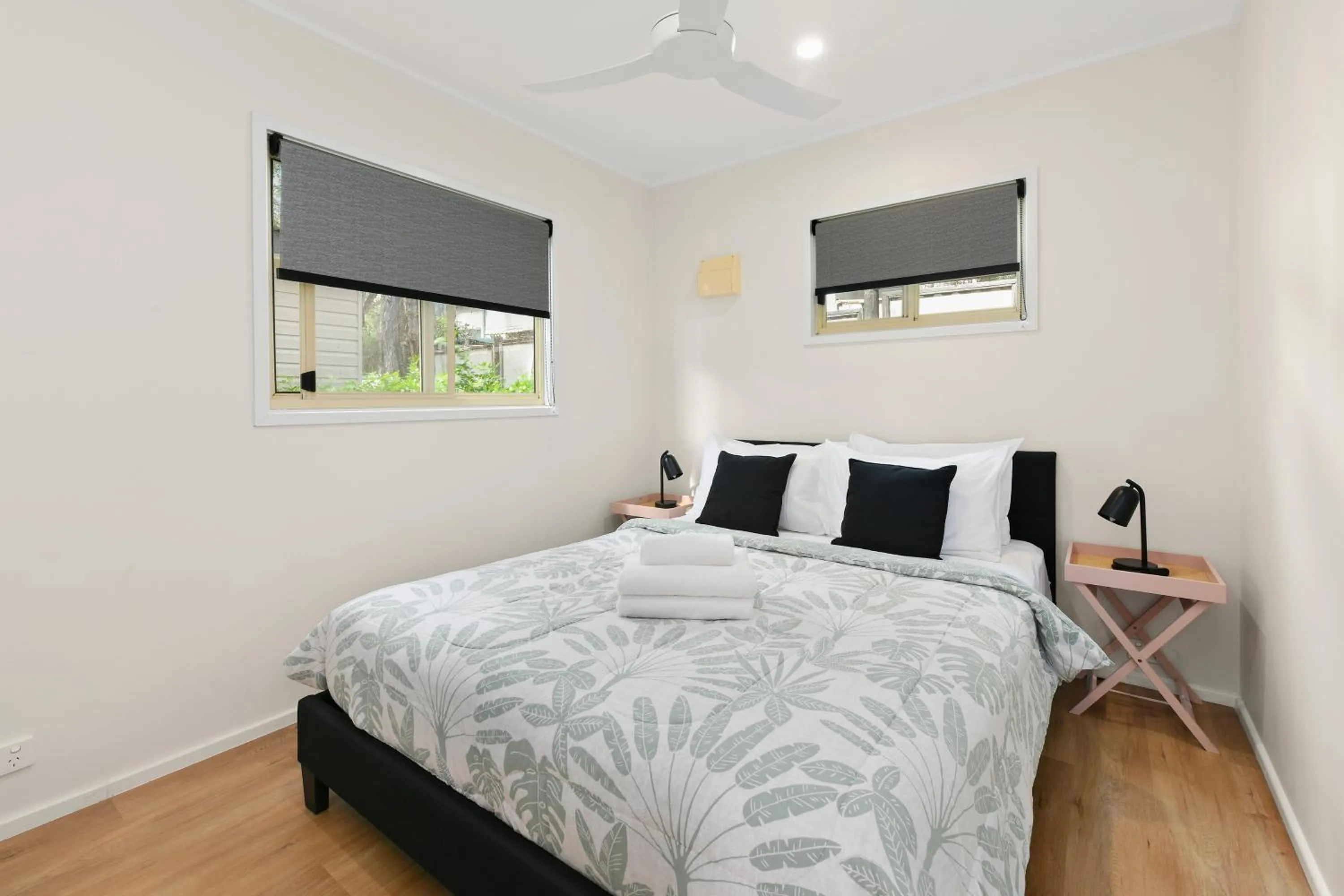 Bed in Flynns Beach Caravan Park