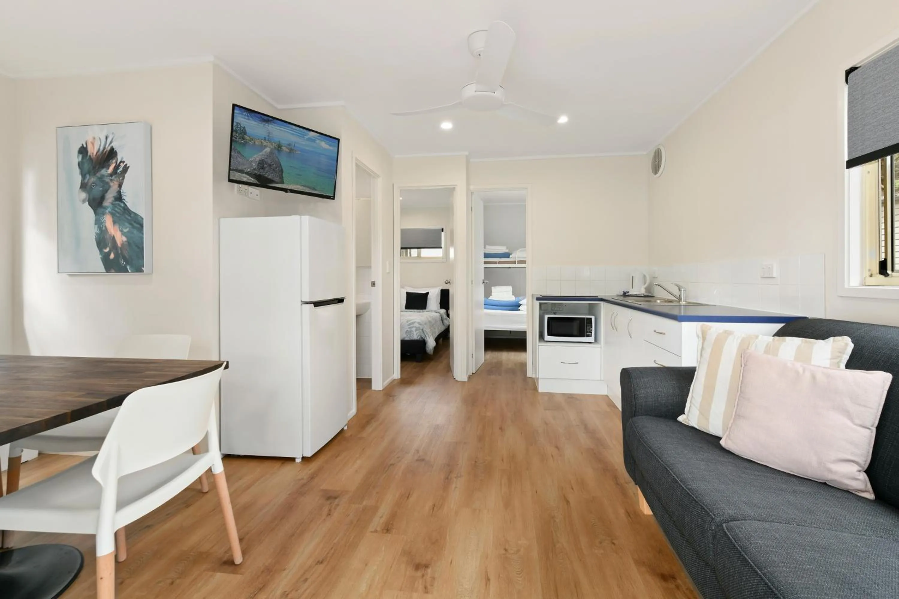 Kitchen or kitchenette in Flynns Beach Caravan Park