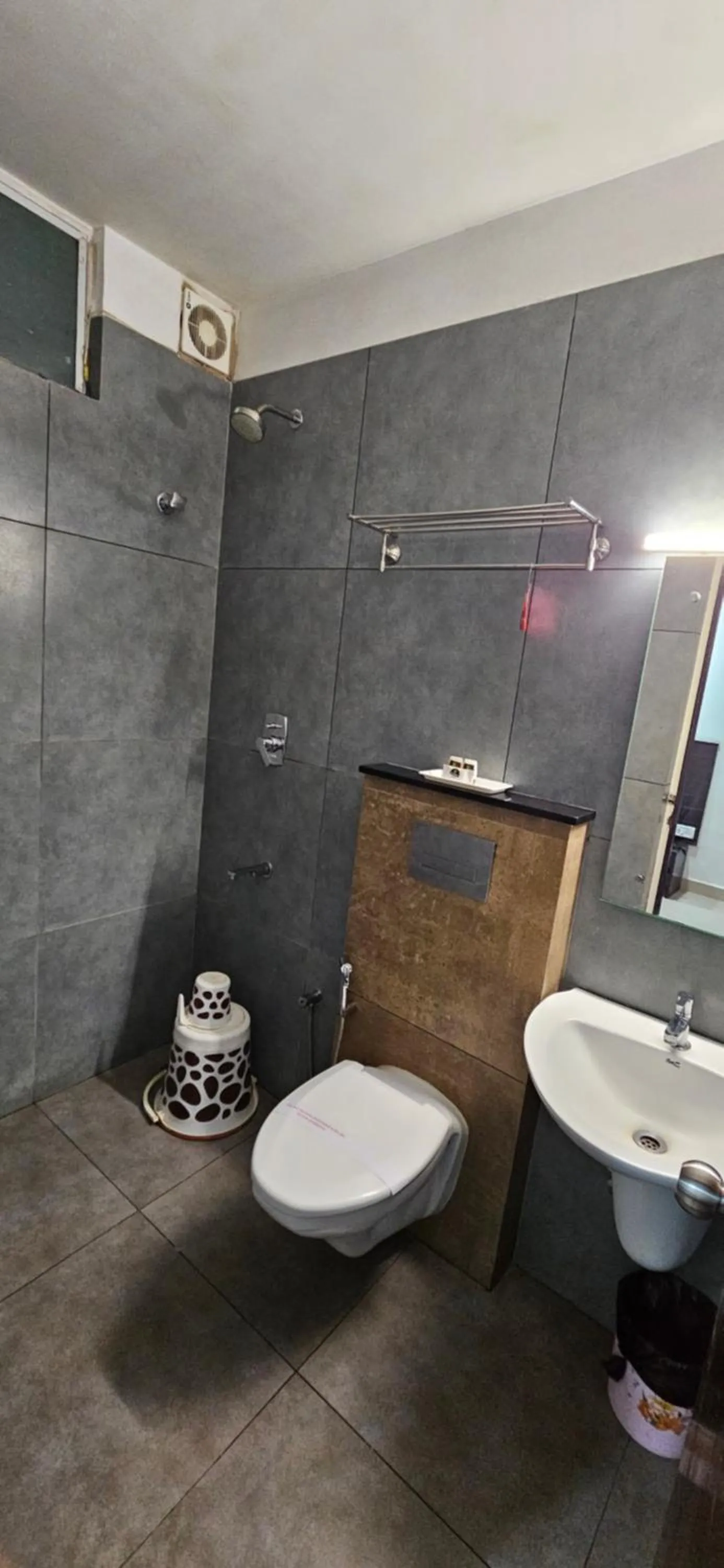 Toilet in Orion Residency Hotel Near Chennai Central Railway Station