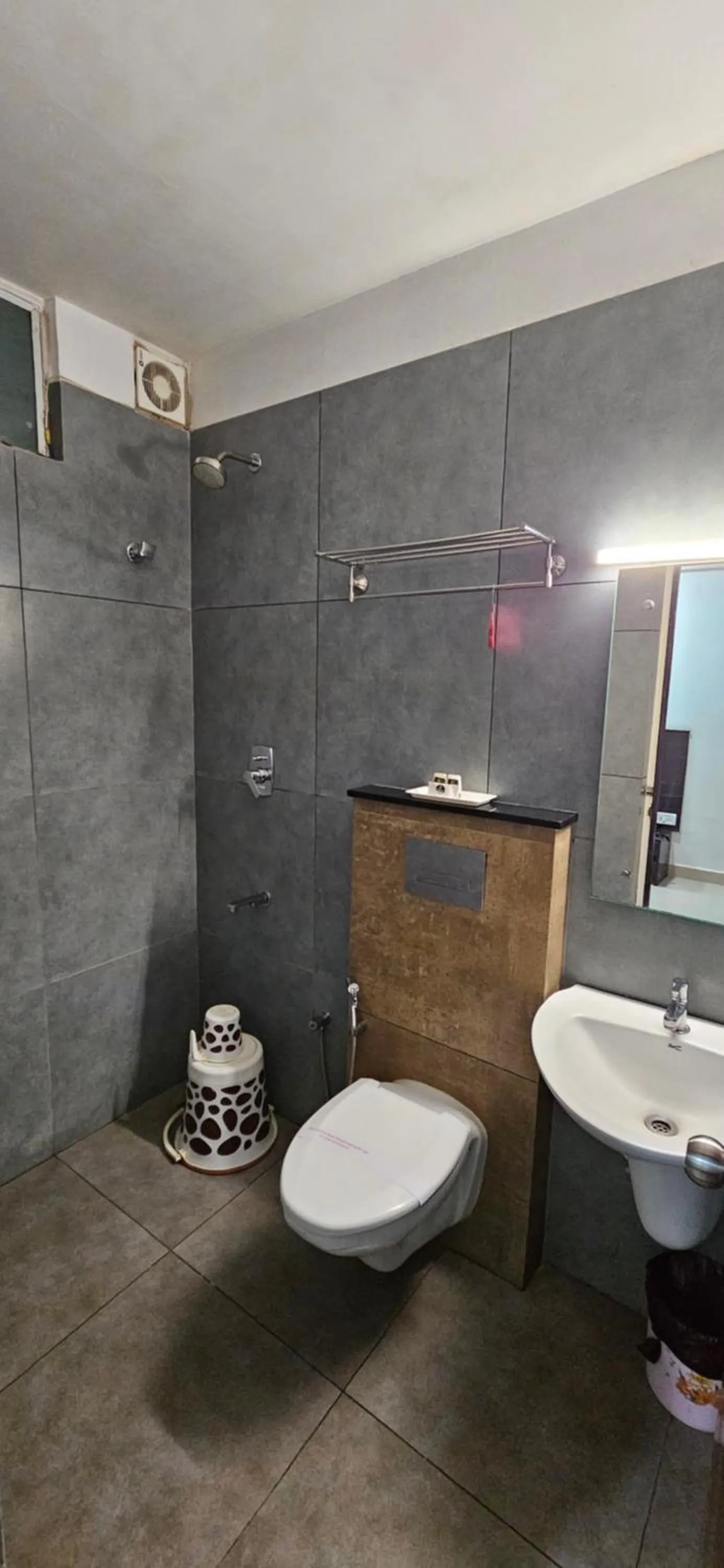 Toilet in Orion Residency Hotel Near Chennai Central Railway Station