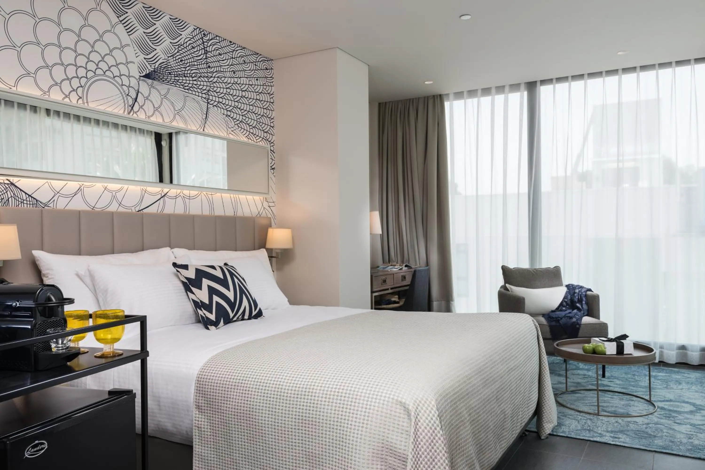 Bed in U Boutique Kinneret by the Sea of Galilee