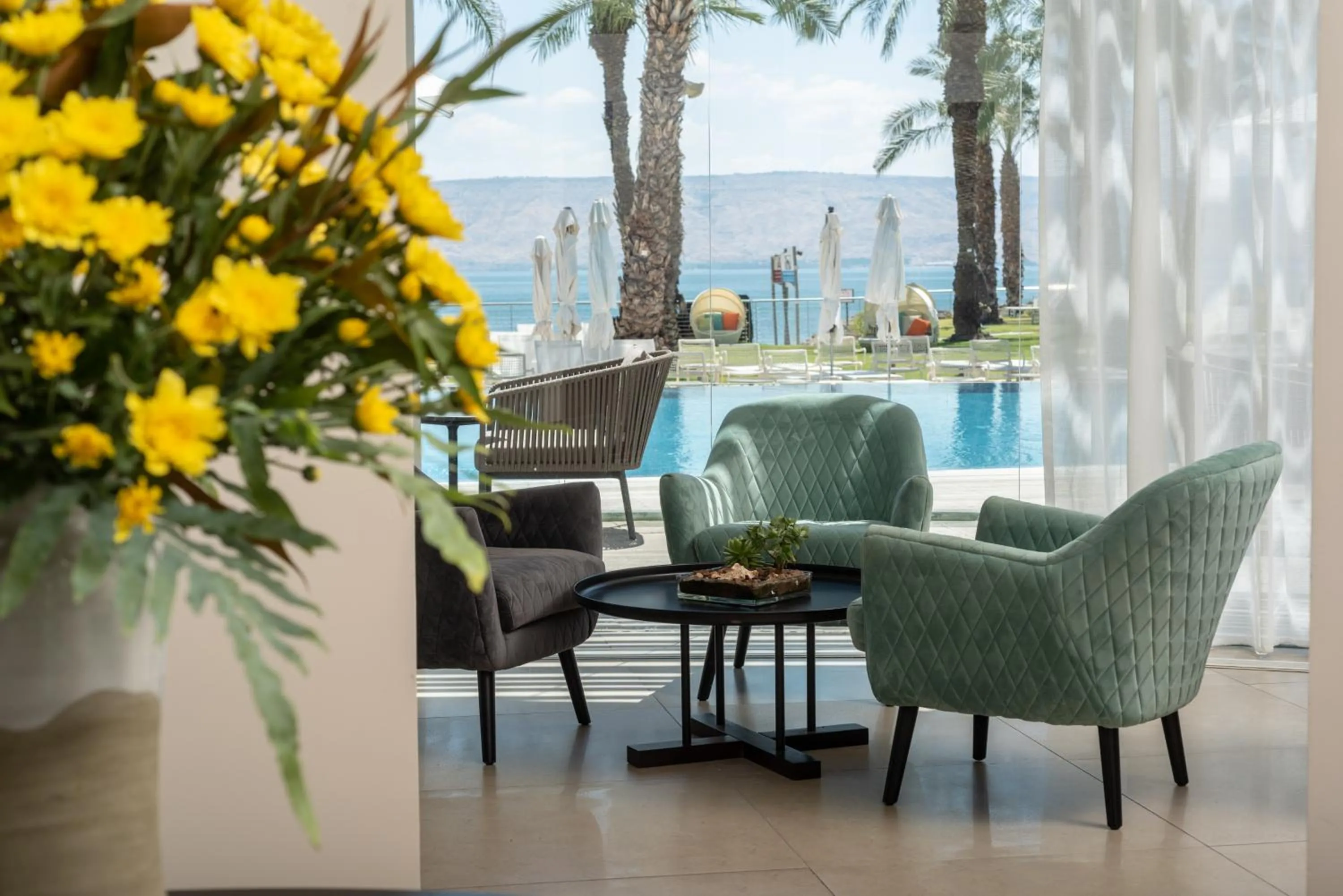 Lounge or bar in U Boutique Kinneret by the Sea of Galilee