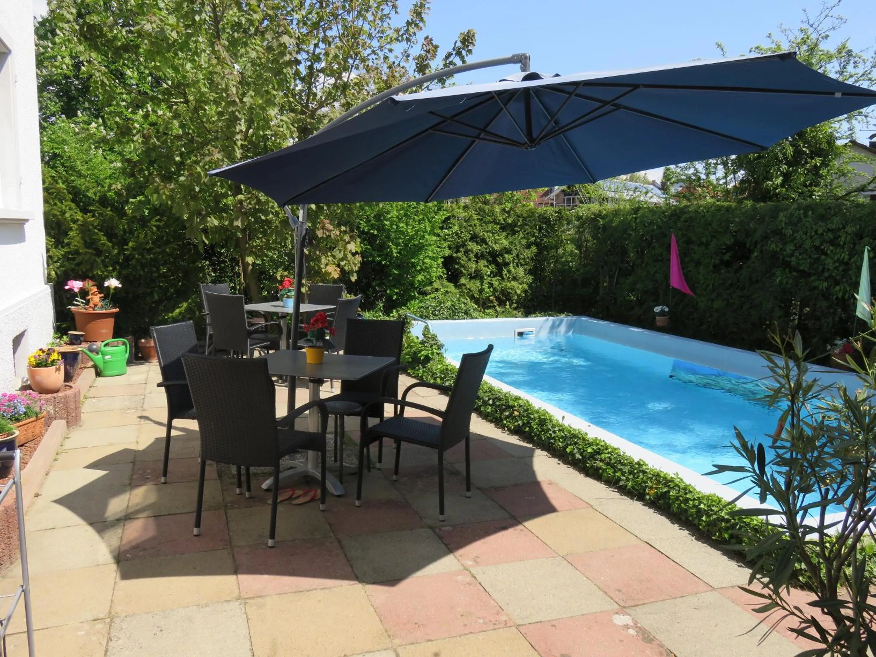 Pool view in Pension Säntisblick