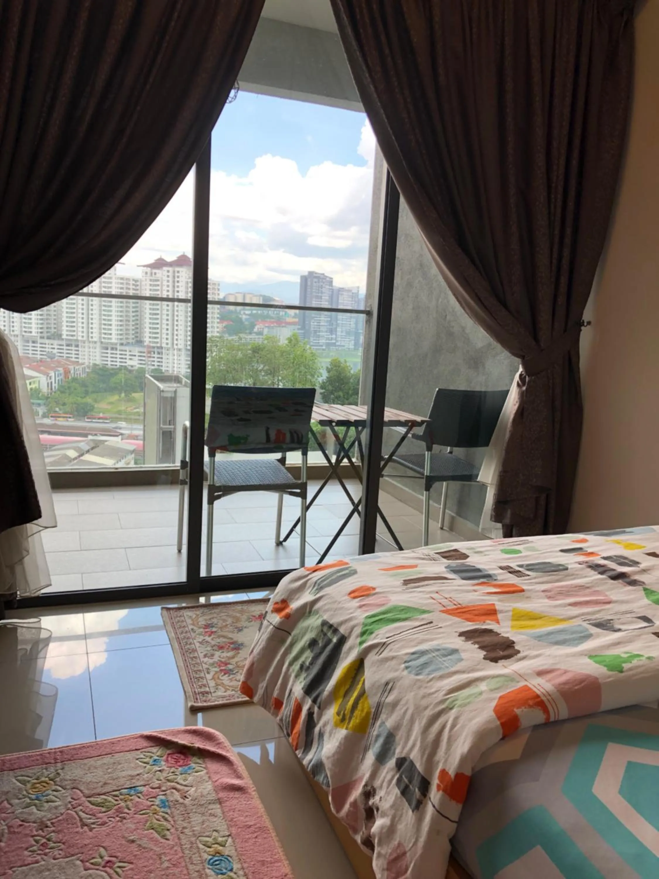 Bed in Skyview Univ360 Place Facing Mines Lake