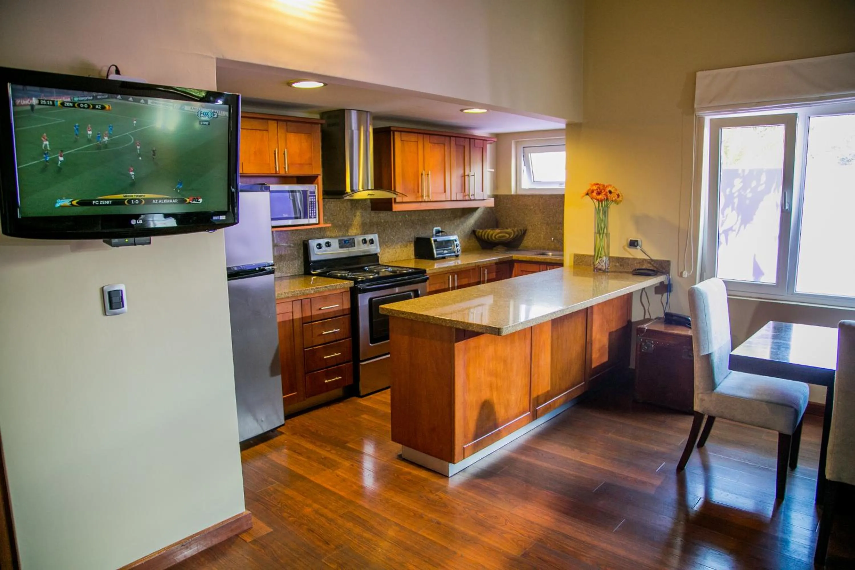 Kitchen or kitchenette in Apart-Hotel Casa Serena