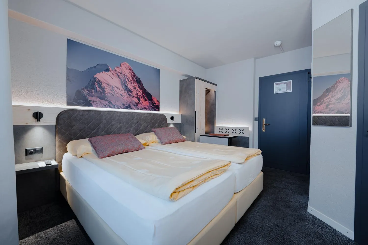 Bed in Hotel Central Wolter - Grindelwald