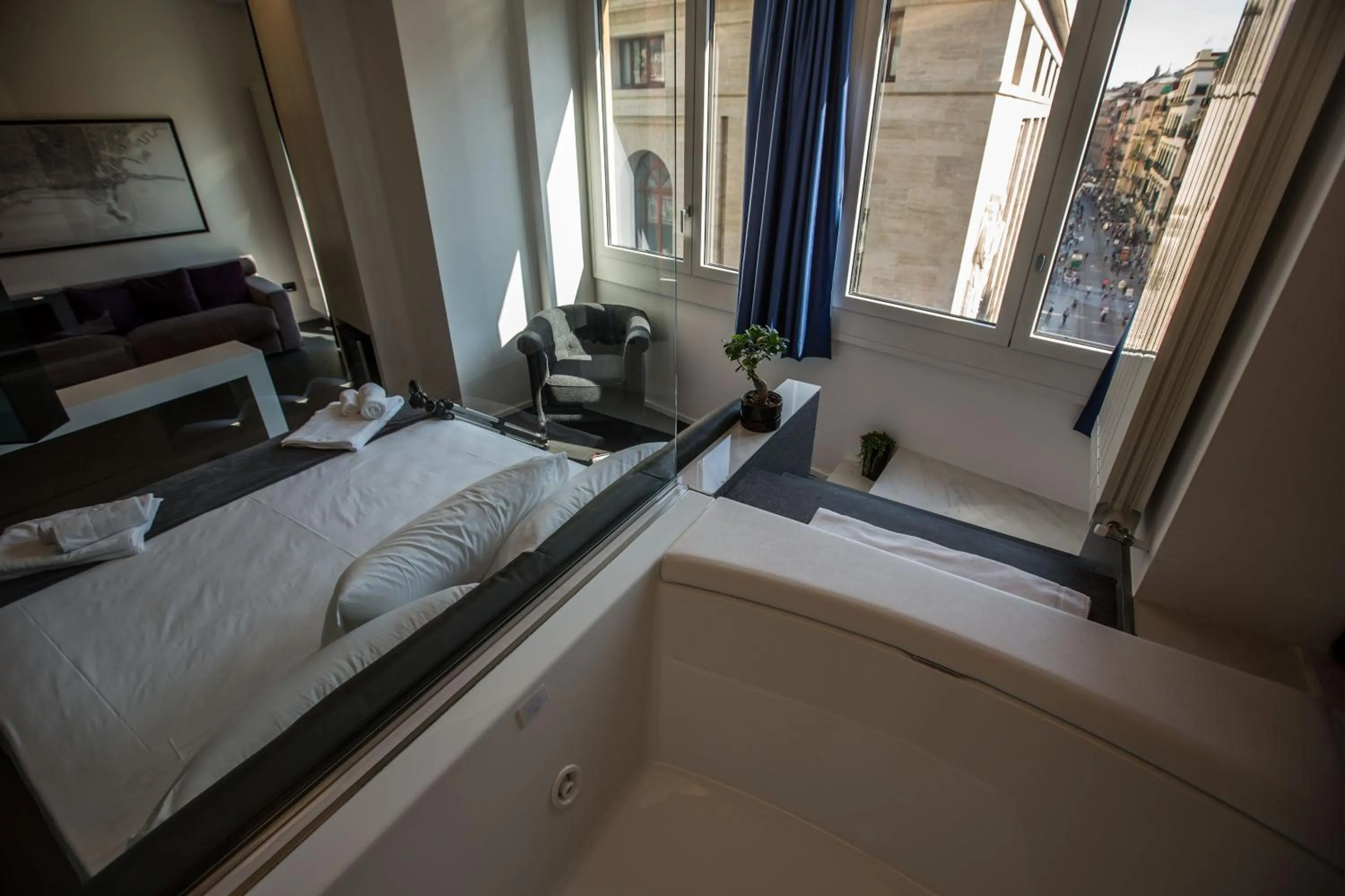 Bed in The Boutique Napoli Suite