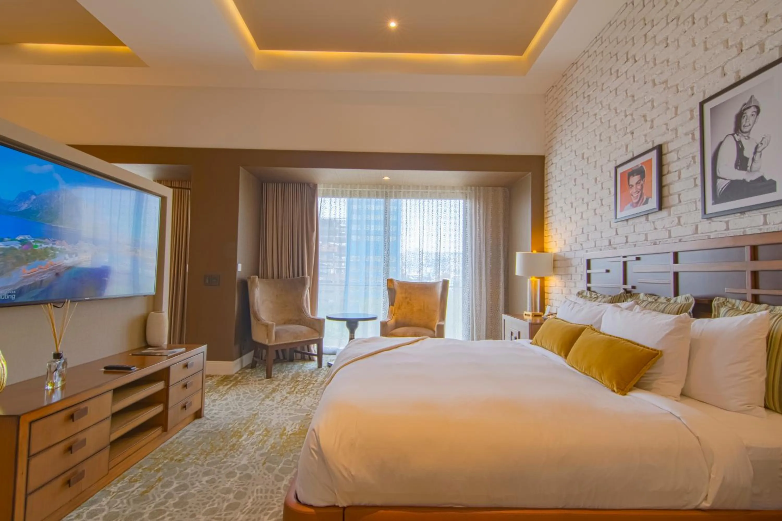 Communal lounge/ TV room, Bed in K Tower Boutique Hotel By Lucerna