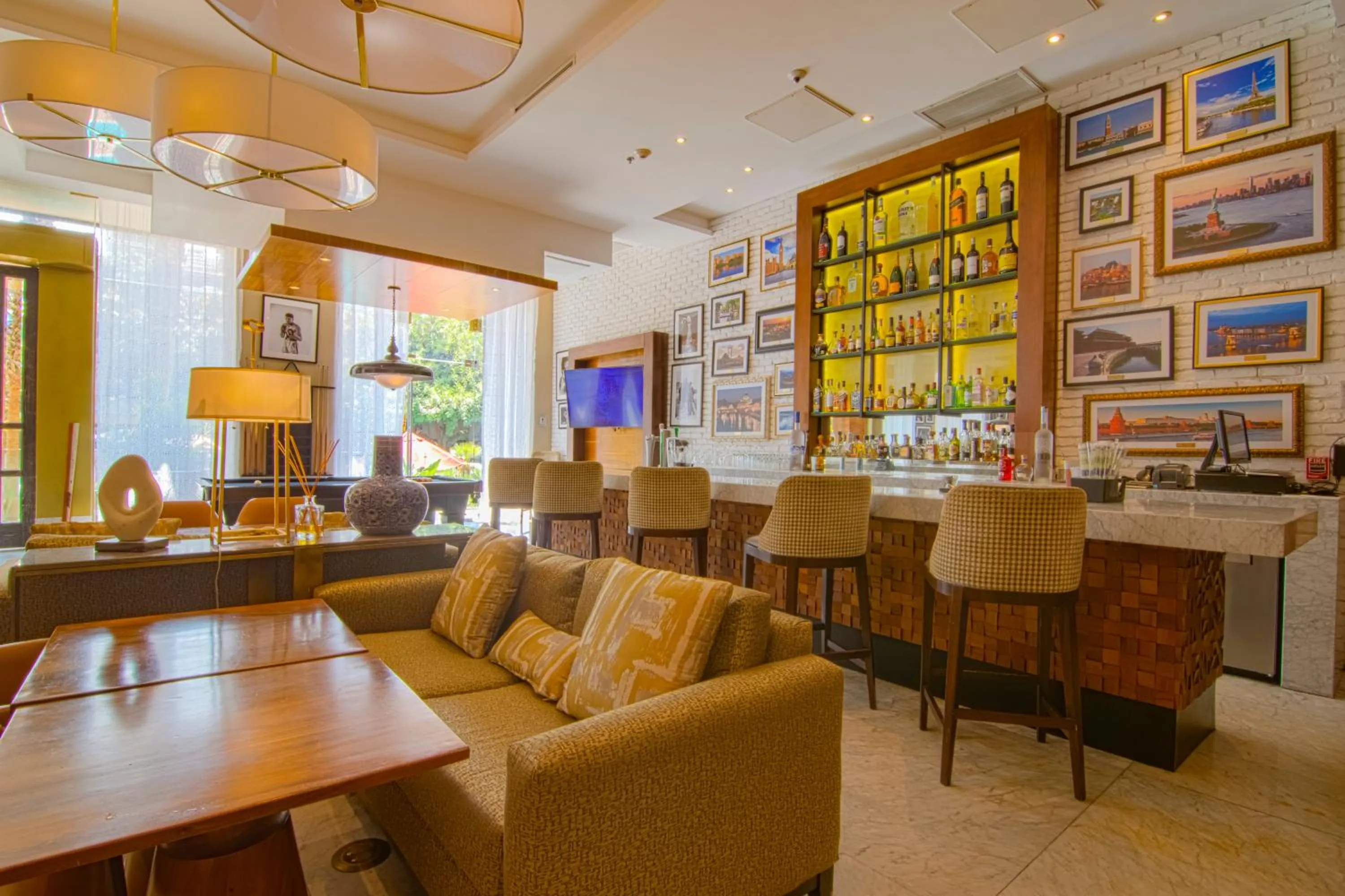 Lounge or bar in K Tower Boutique Hotel By Lucerna