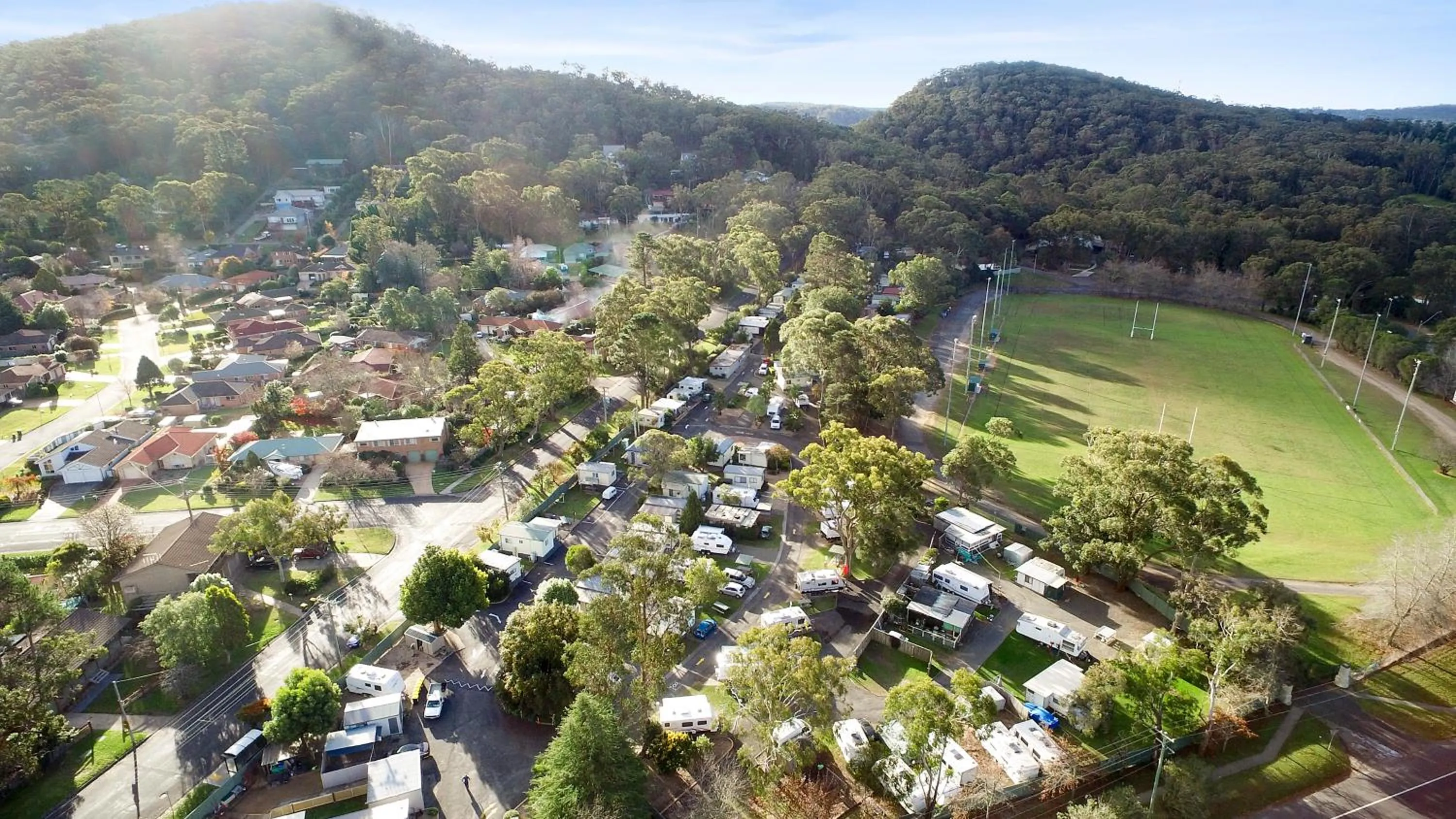 Bird's eye view in Mittagong Holiday Park