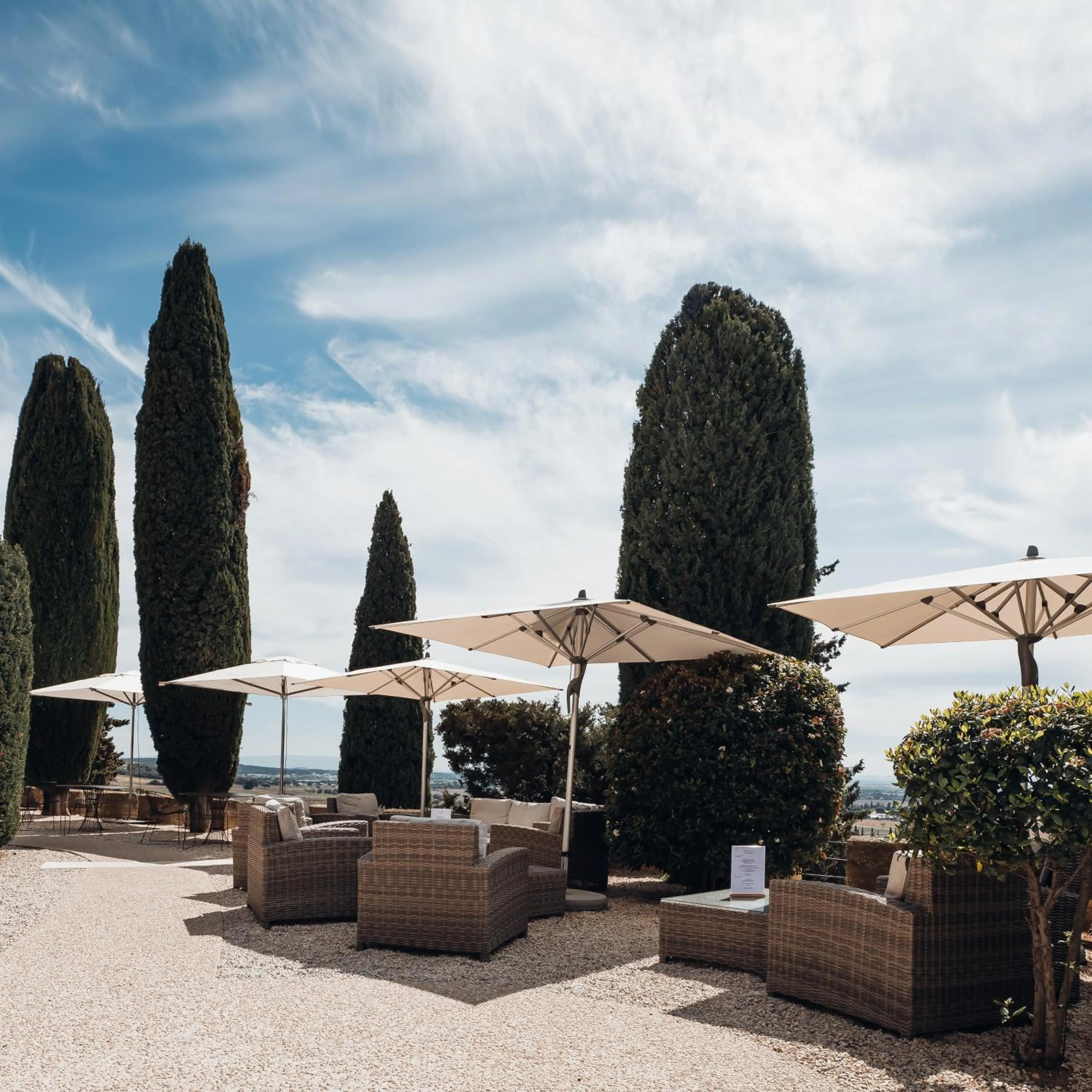 Patio in Hostellerie du Château des Fines Roches