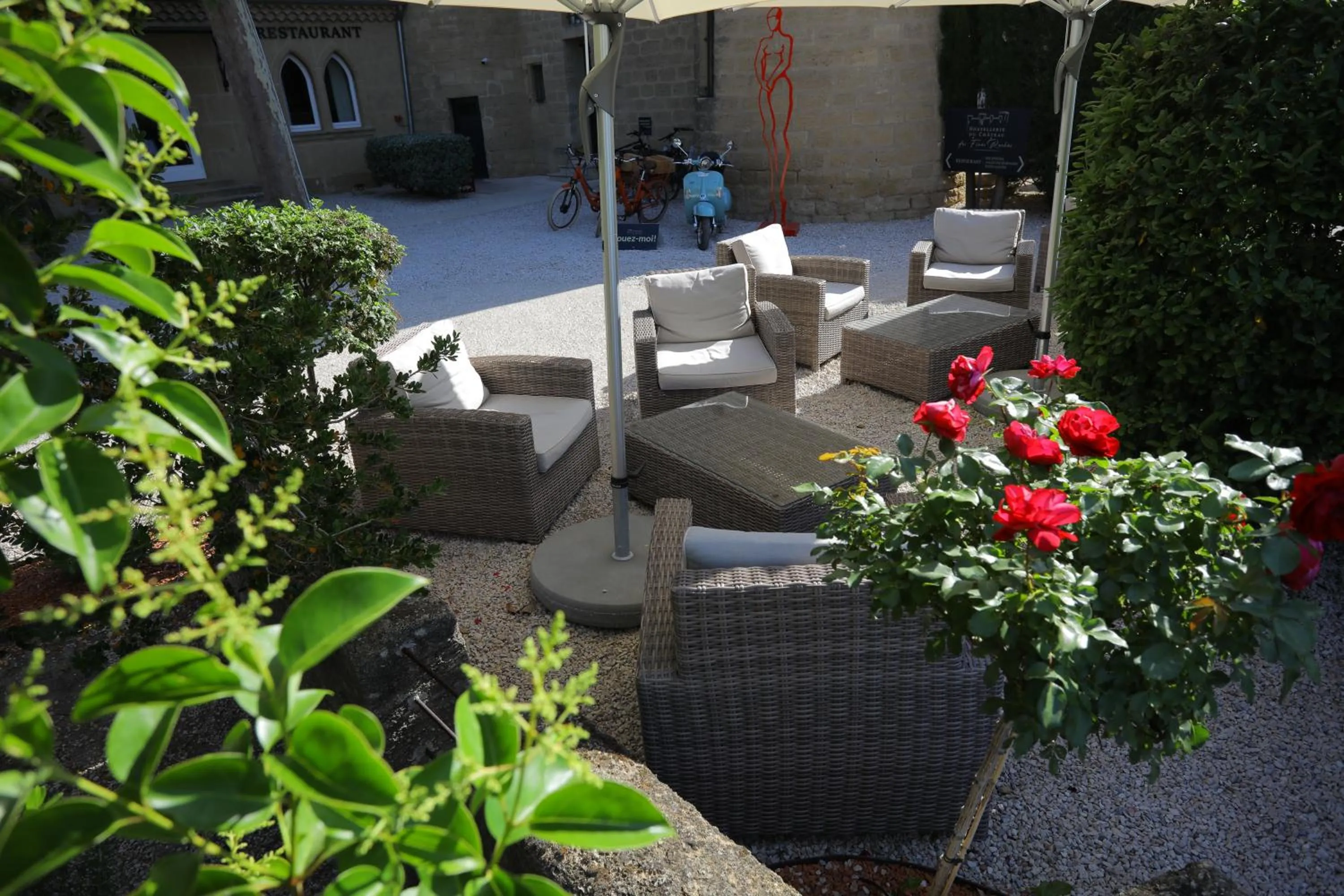 Patio in Hostellerie du Château des Fines Roches