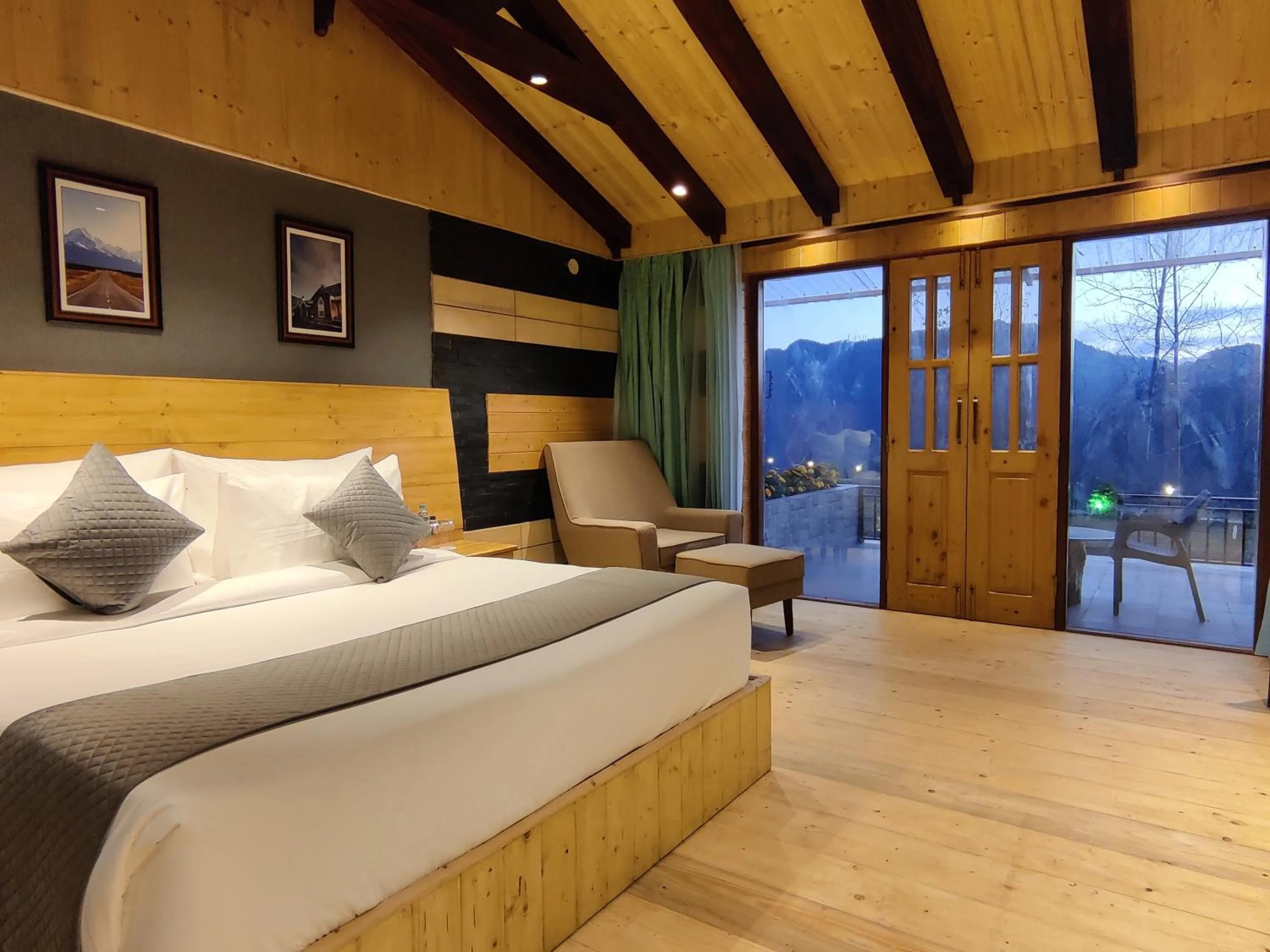 View (from property/room), Bed in Regenta Resort MARS Valley View Shoghi