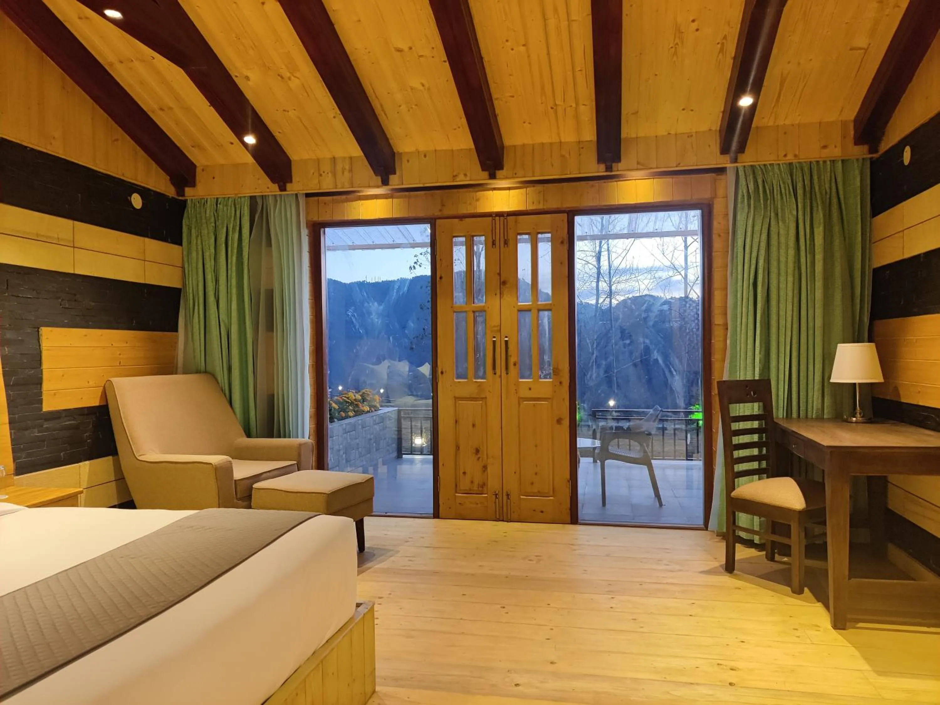 View (from property/room), Bed in Regenta Resort MARS Valley View Shoghi