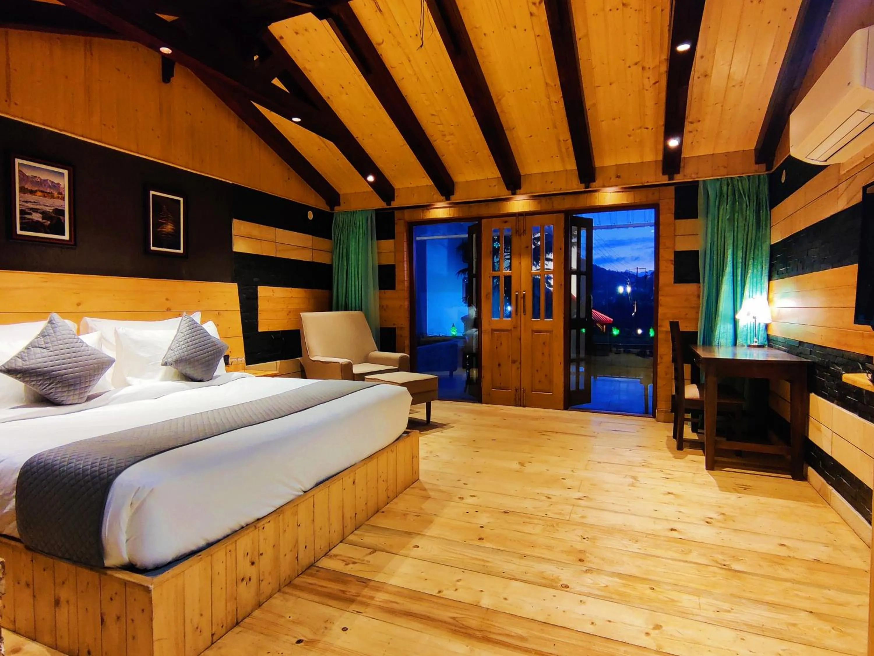 View (from property/room), Bed in Regenta Resort MARS Valley View Shoghi