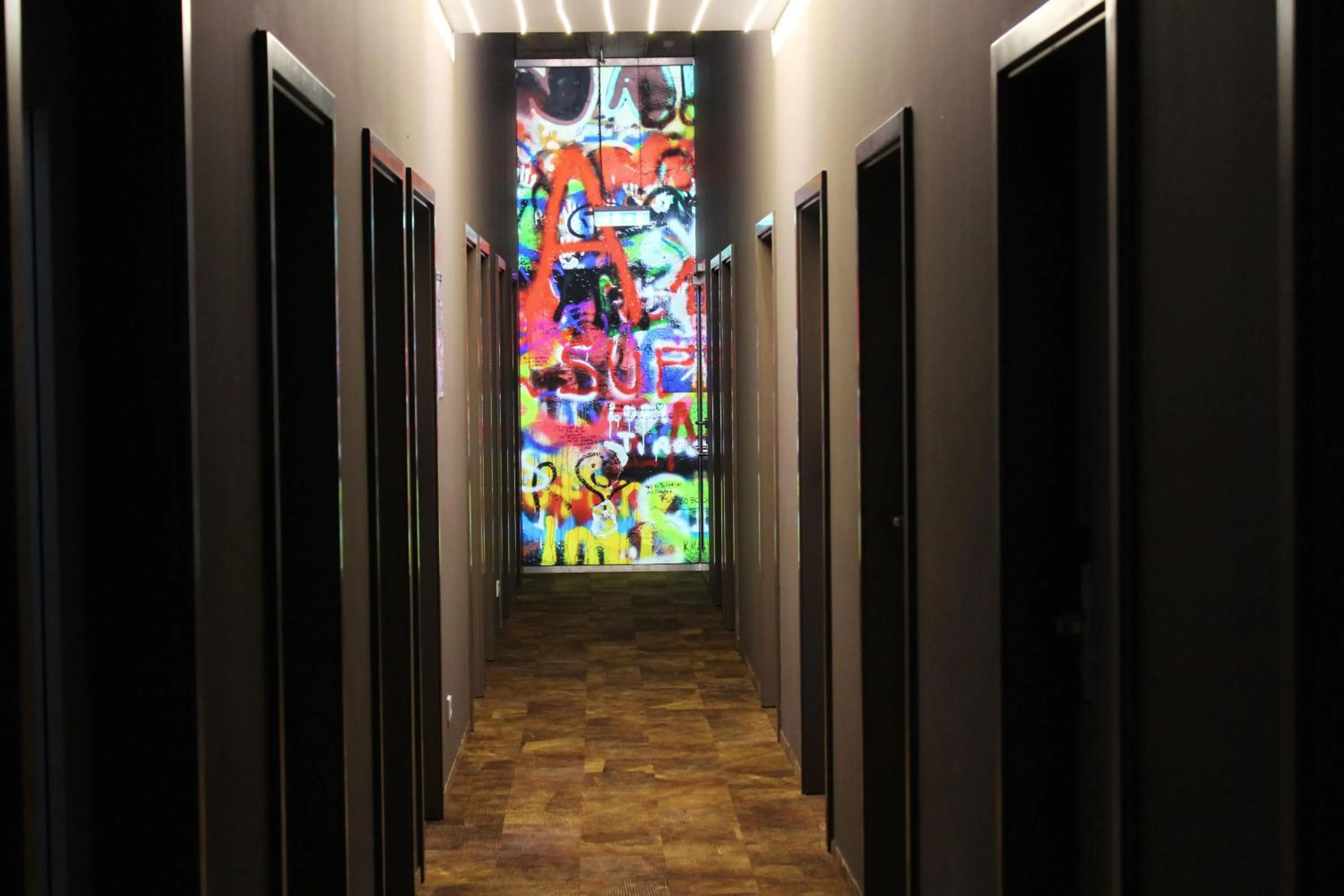 Decorative detail in BoxHotel Göttingen (App Based Hotel)