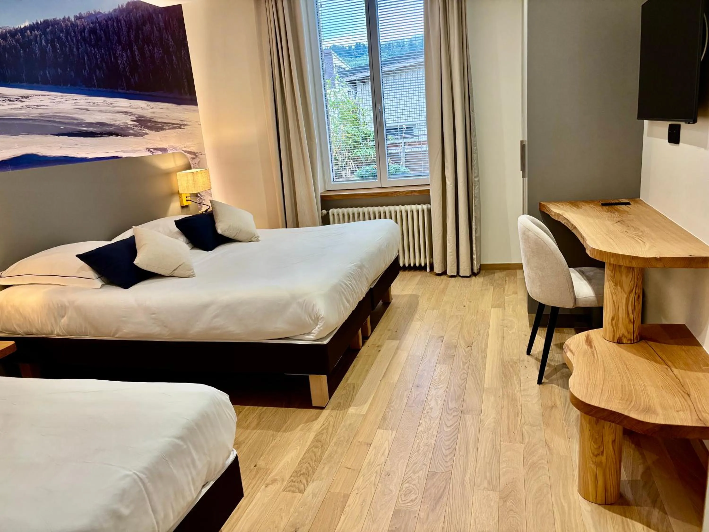 Bed in Hotel de la Jamagne & Spa