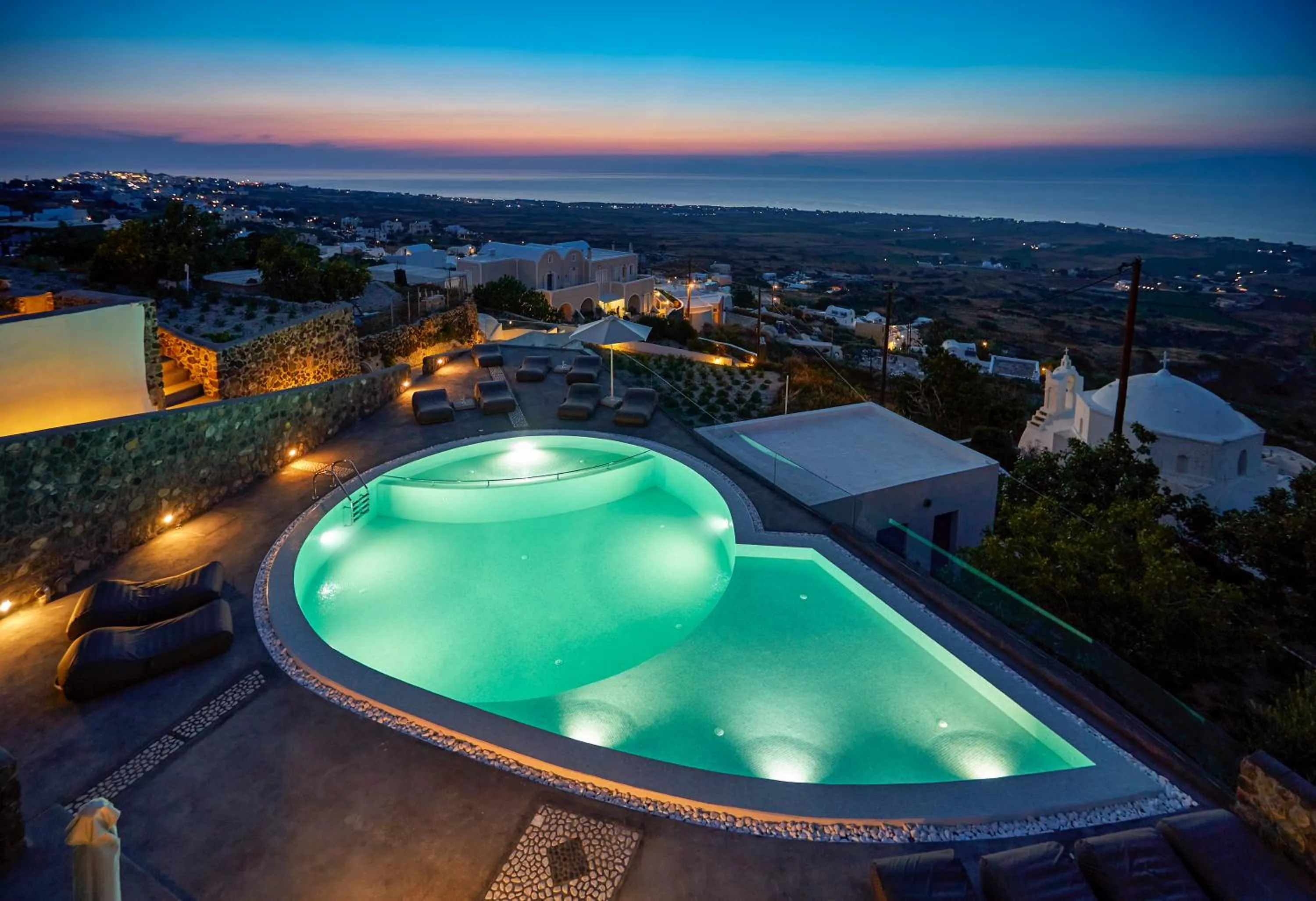Pool view in Aperanto Suites